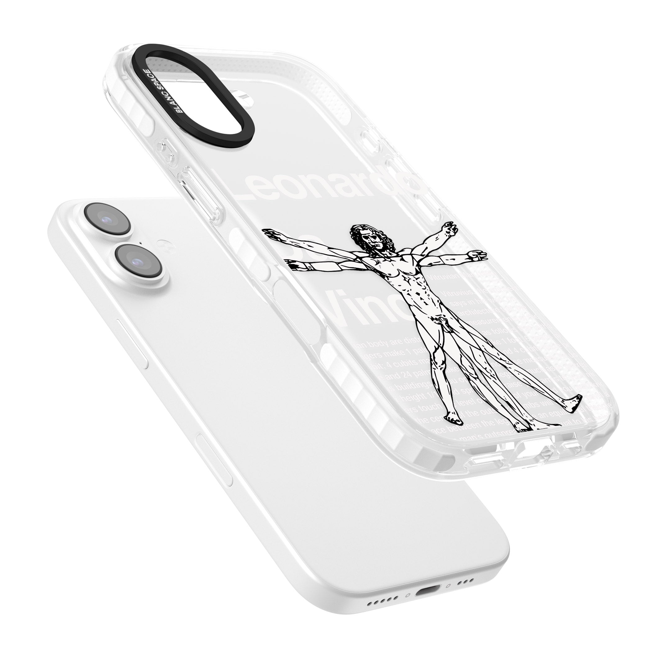 Vitruvian Man iPhone 17 Impact Clear Phone Case Colours
