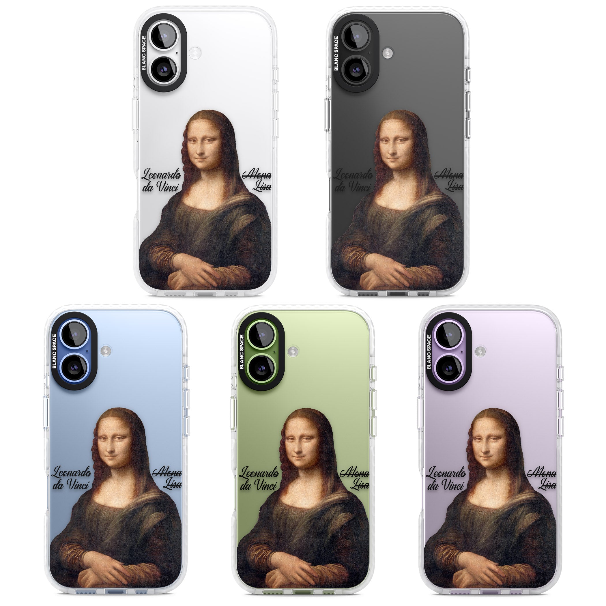 Mona Lisa Cutout iPhone 17 Impact Clear Phone Case APT Impact Protection