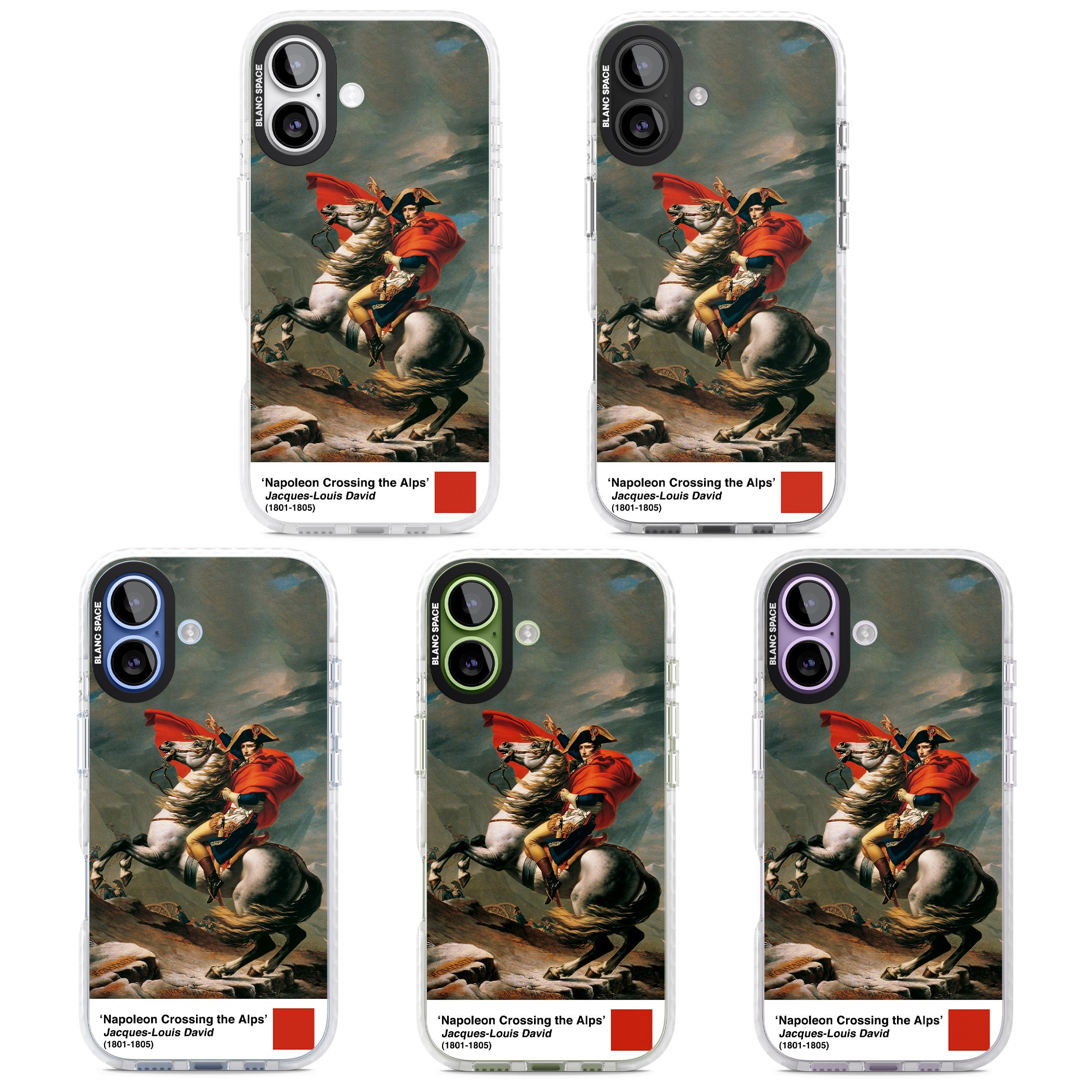 Napoleon Crossing The Alps iPhone 17 Impact Clear Phone Case APT Impact Protection