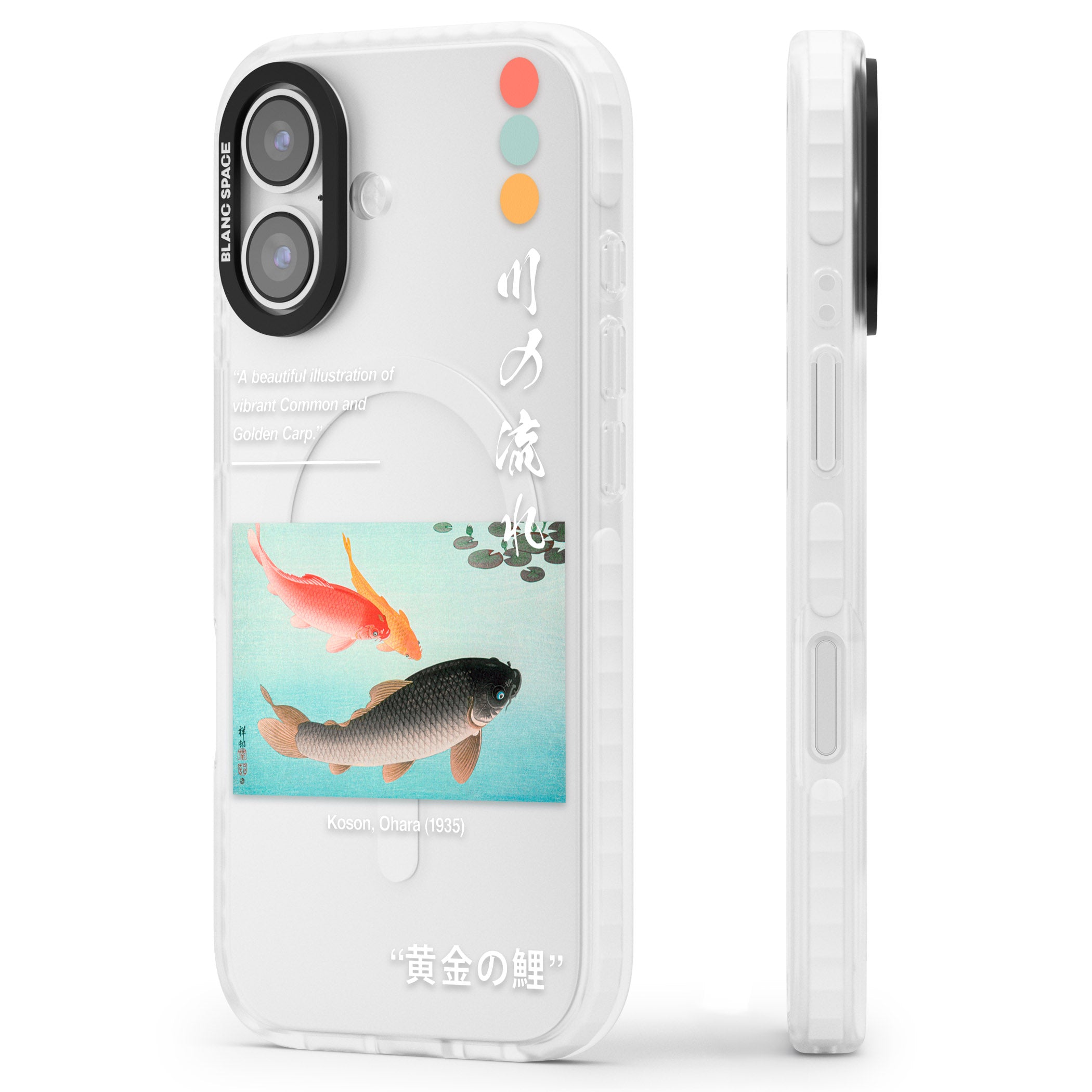 Golden Carp iPhone 17 Impact Clear Phone Case Side Profile