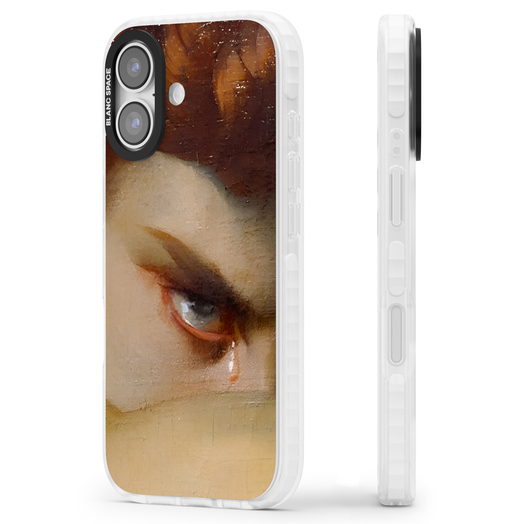 Fallen Angel iPhone 17 Impact Clear Phone Case Side Profile
