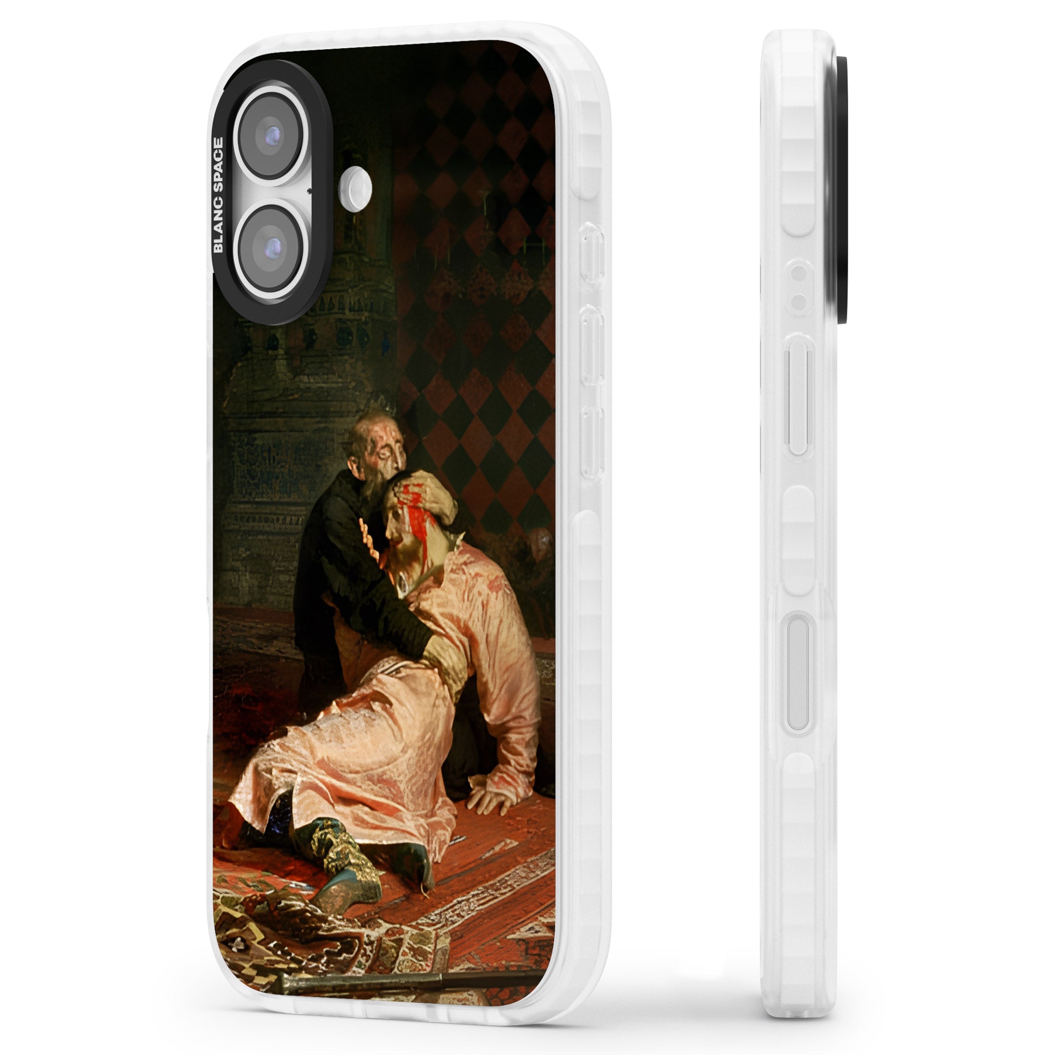 Ivan The Terrible & His Son iPhone 17 Impact Clear Phone Case Side Profile