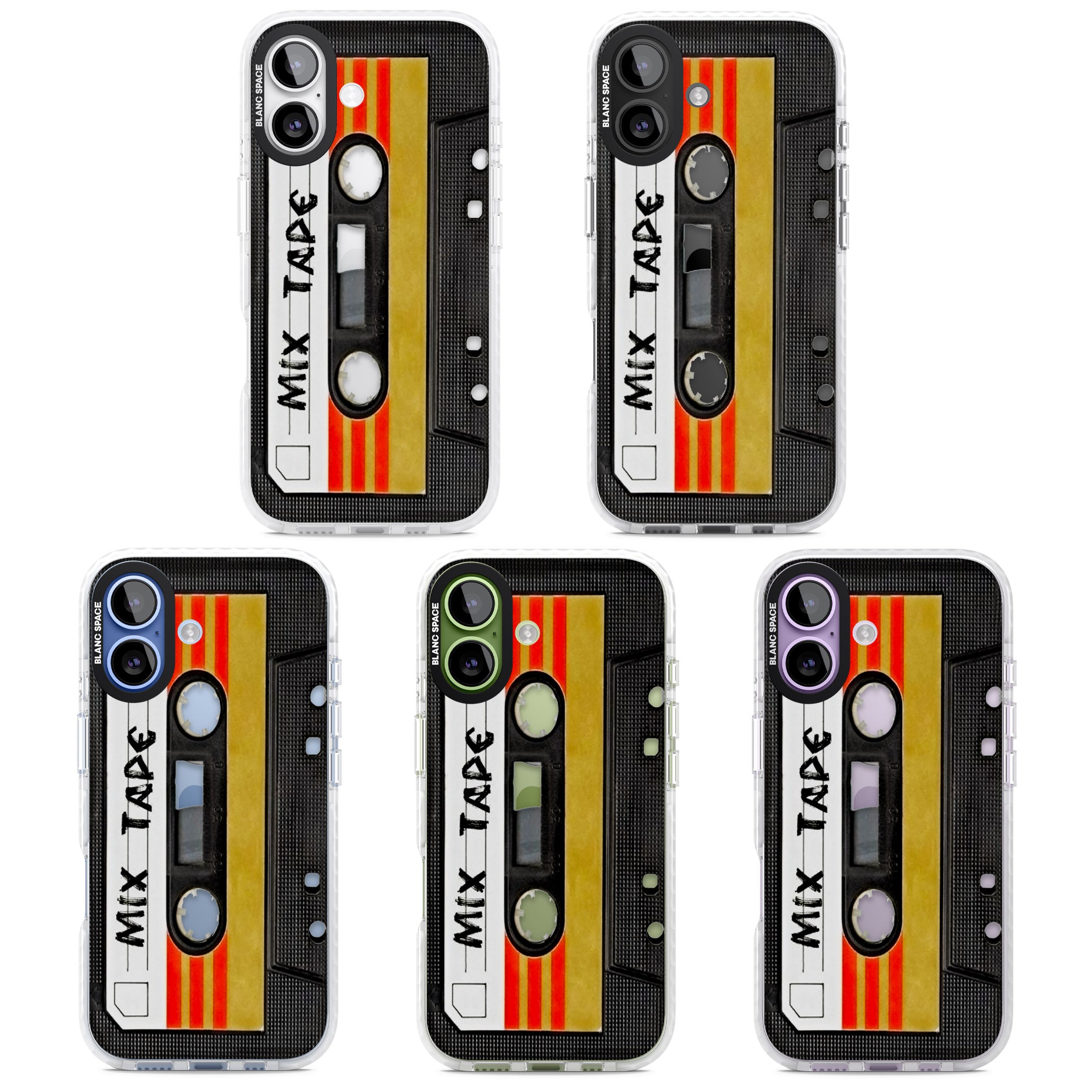 Retro Mix Tape iPhone 17 Impact Clear Phone Case APT Impact Protection
