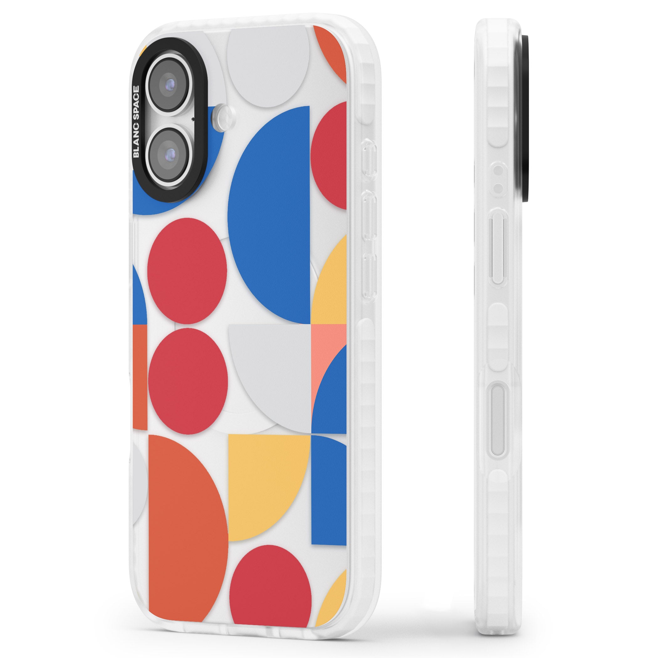 Abstract Colorful Geometric iPhone 17 Impact Clear Phone Case Side Profile