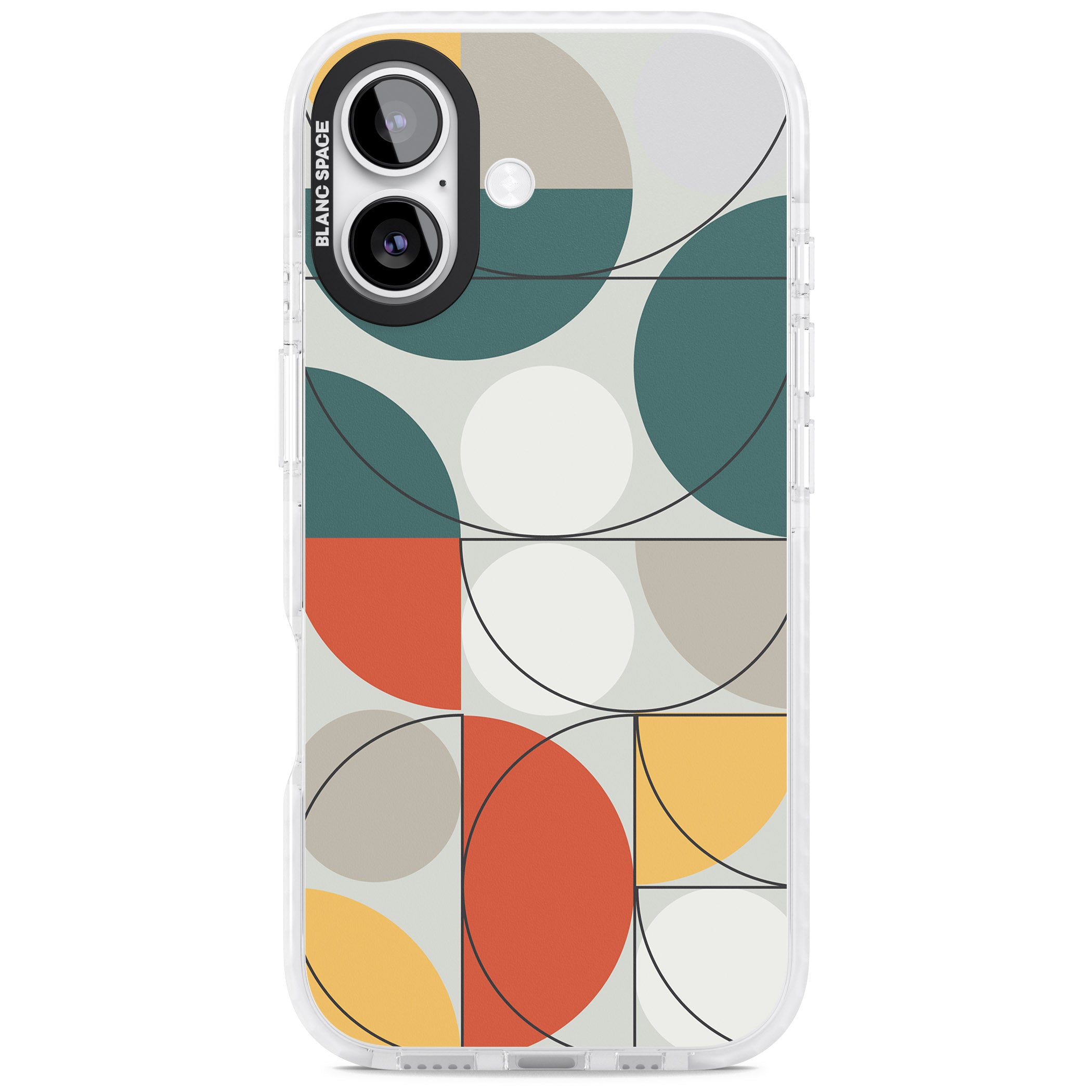 Modern Abstract Circle iPhone 17 Impact Clear Phone Case