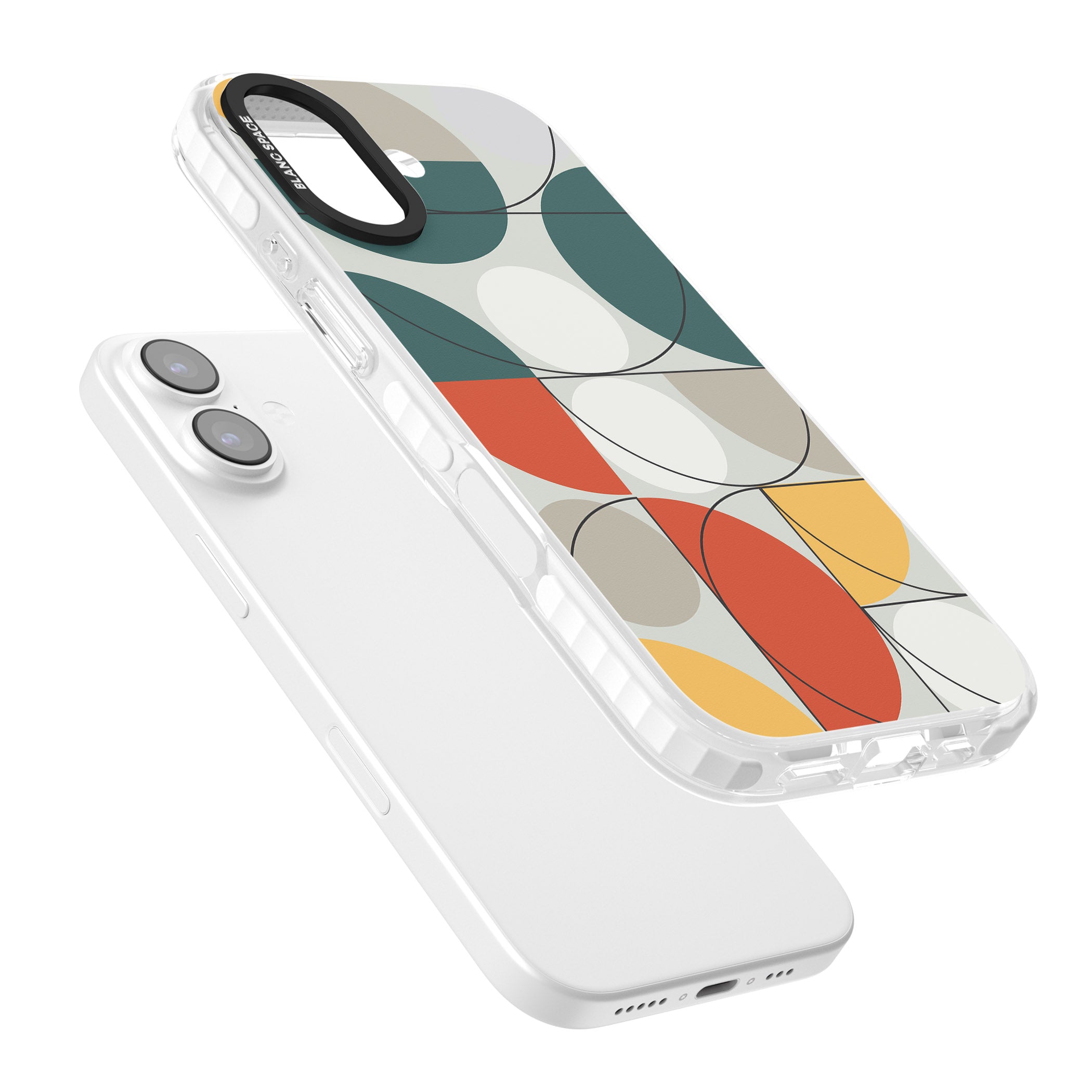 Modern Abstract Circle iPhone 17 Impact Clear Phone Case Colours