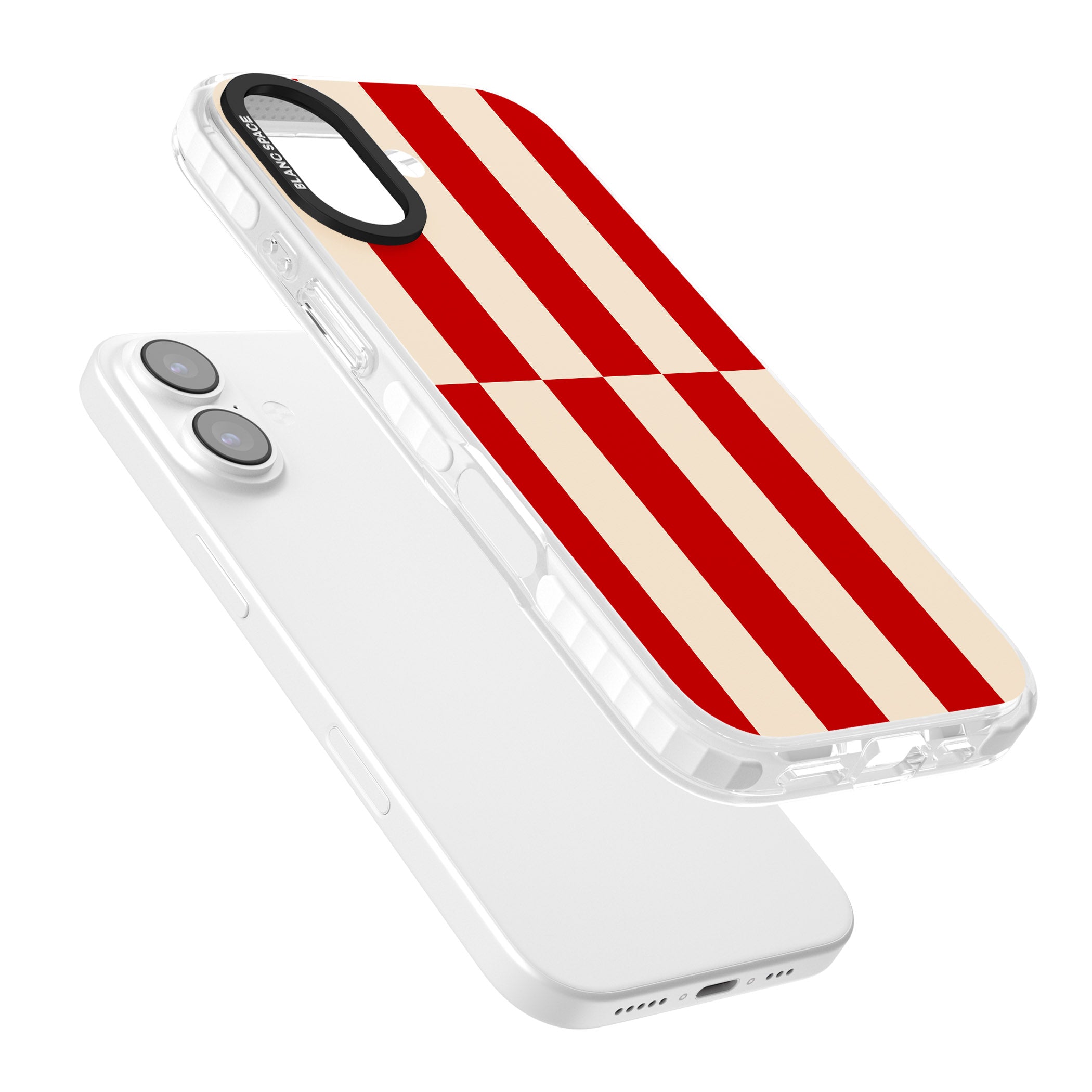 Retro Red Stripes iPhone 17 Impact Clear Phone Case Colours