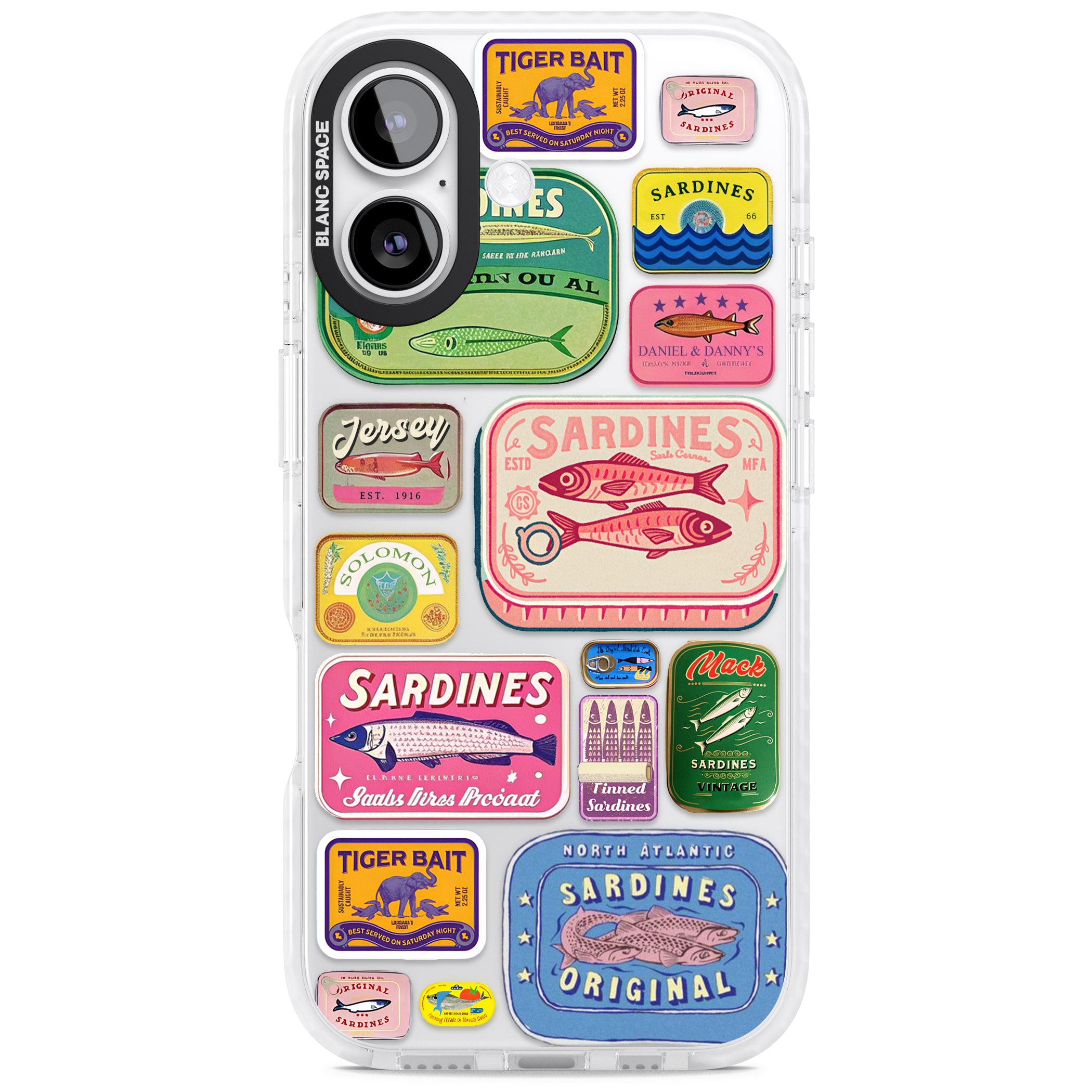 Vintage Sardine Tins iPhone 17 Impact Clear Phone Case