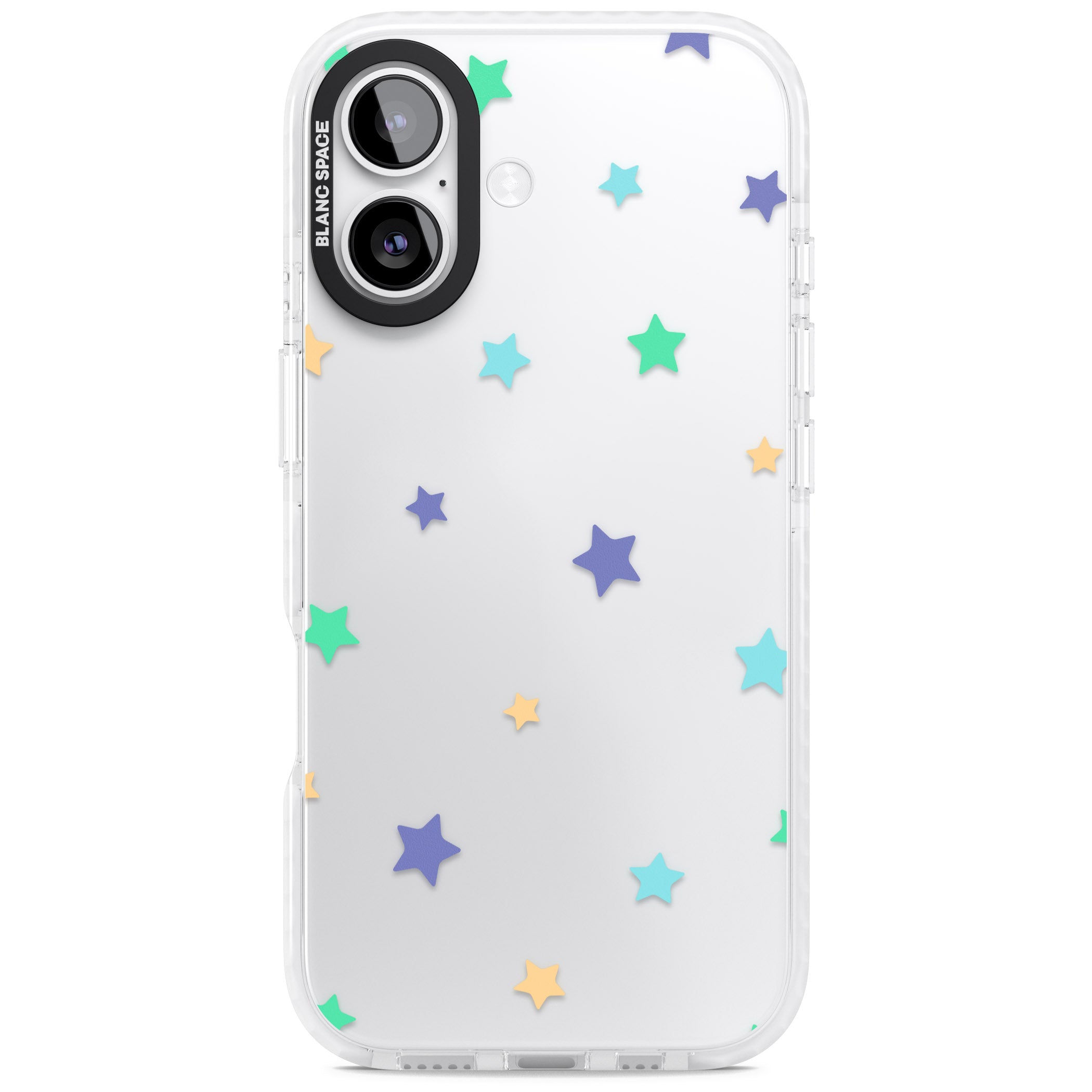 Pastel Star Pattern iPhone 17 Impact Clear Phone Case