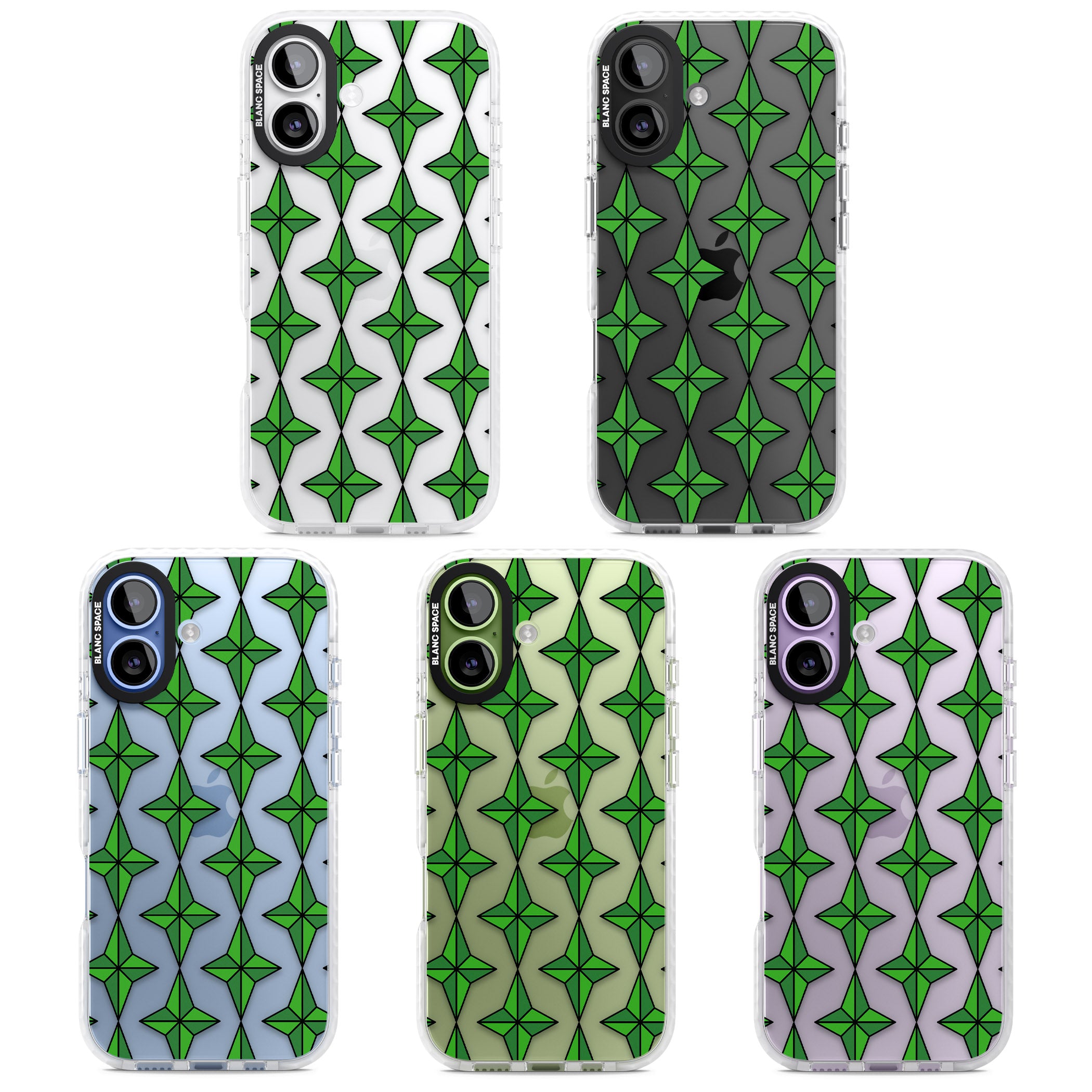 Emerald Stars Pattern (Clear) iPhone 17 Impact Clear Phone Case APT Impact Protection