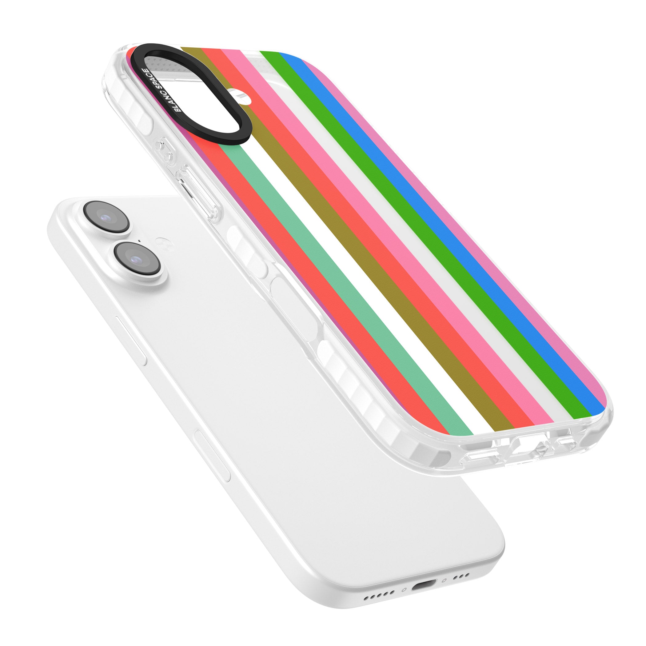 Vibrant Stripes iPhone 17 Impact Clear Phone Case Colours