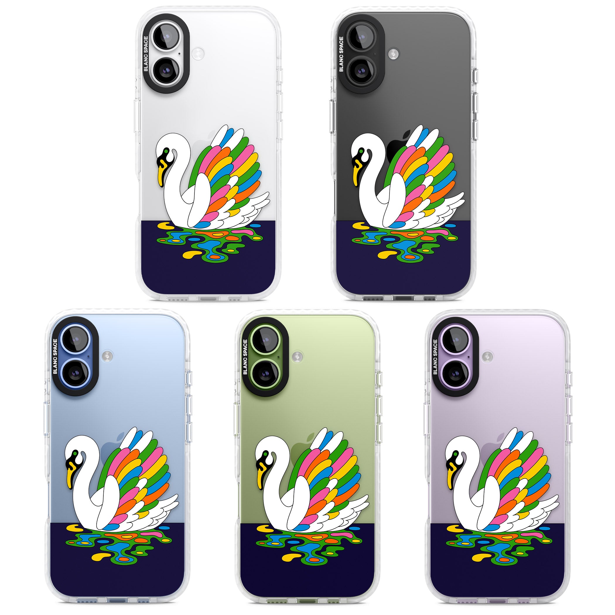 Serene Swan iPhone 17 Impact Clear Phone Case APT Impact Protection