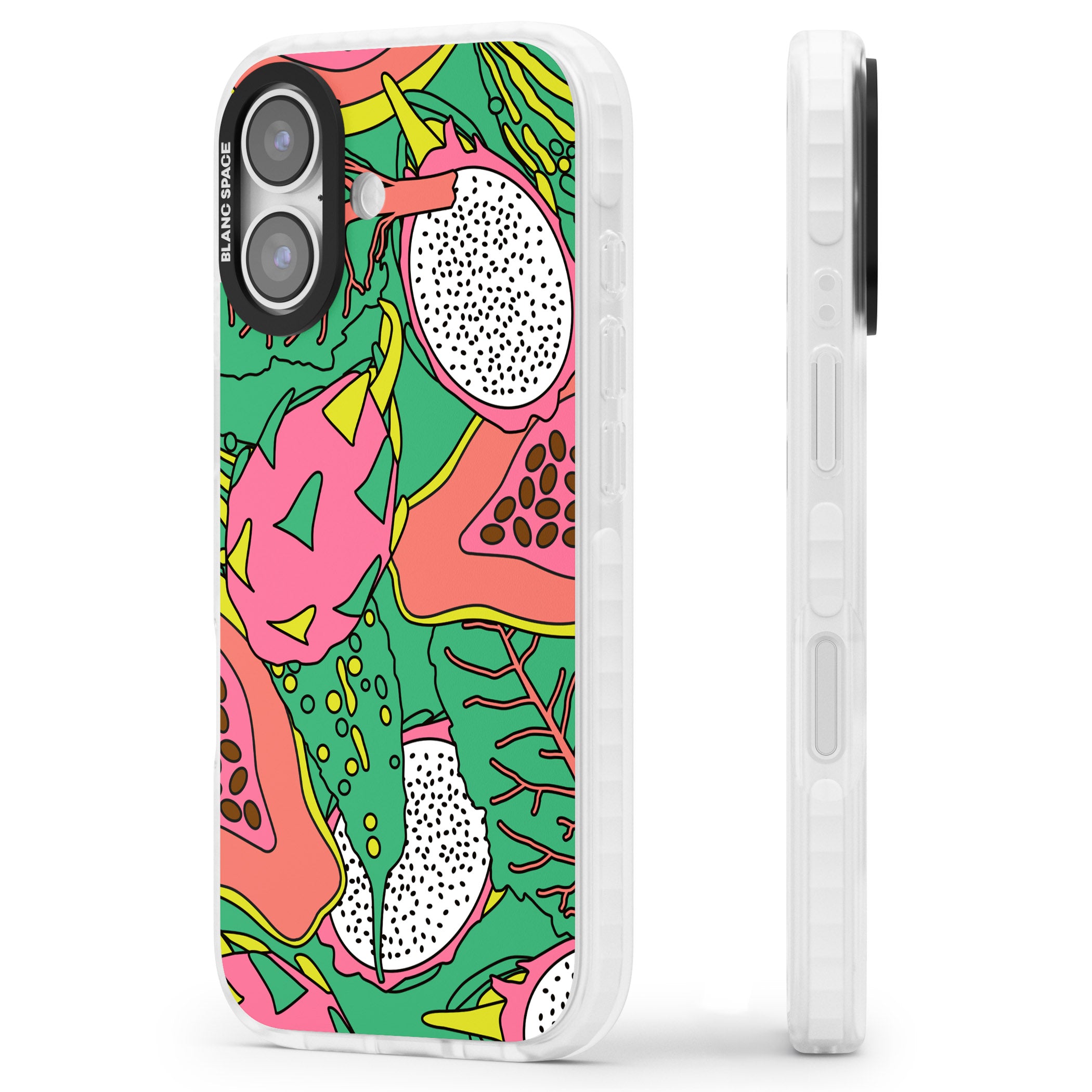 Psychedelic Salad iPhone 17 Impact Clear Phone Case Side Profile