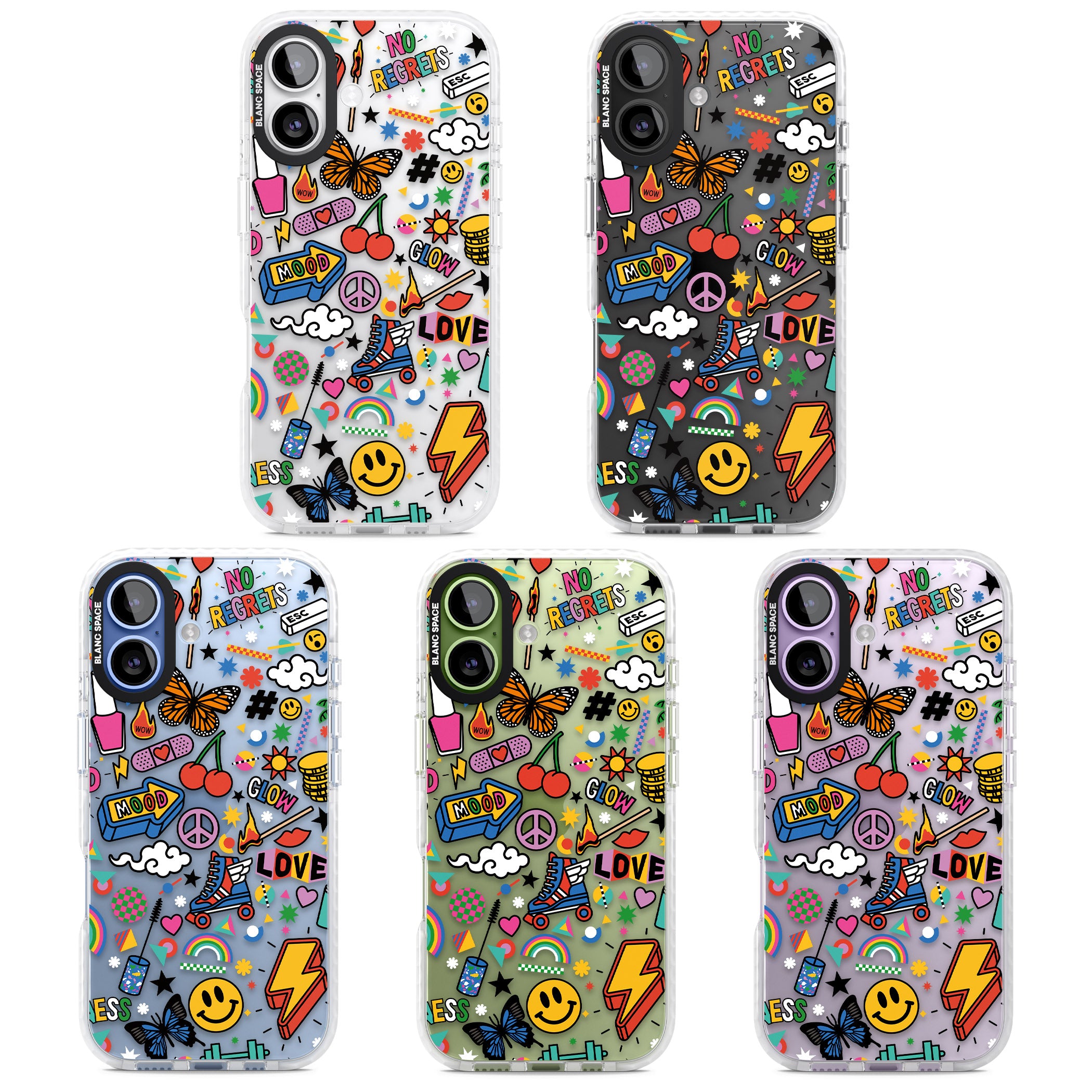 Electric Love iPhone 17 Impact Clear Phone Case APT Impact Protection