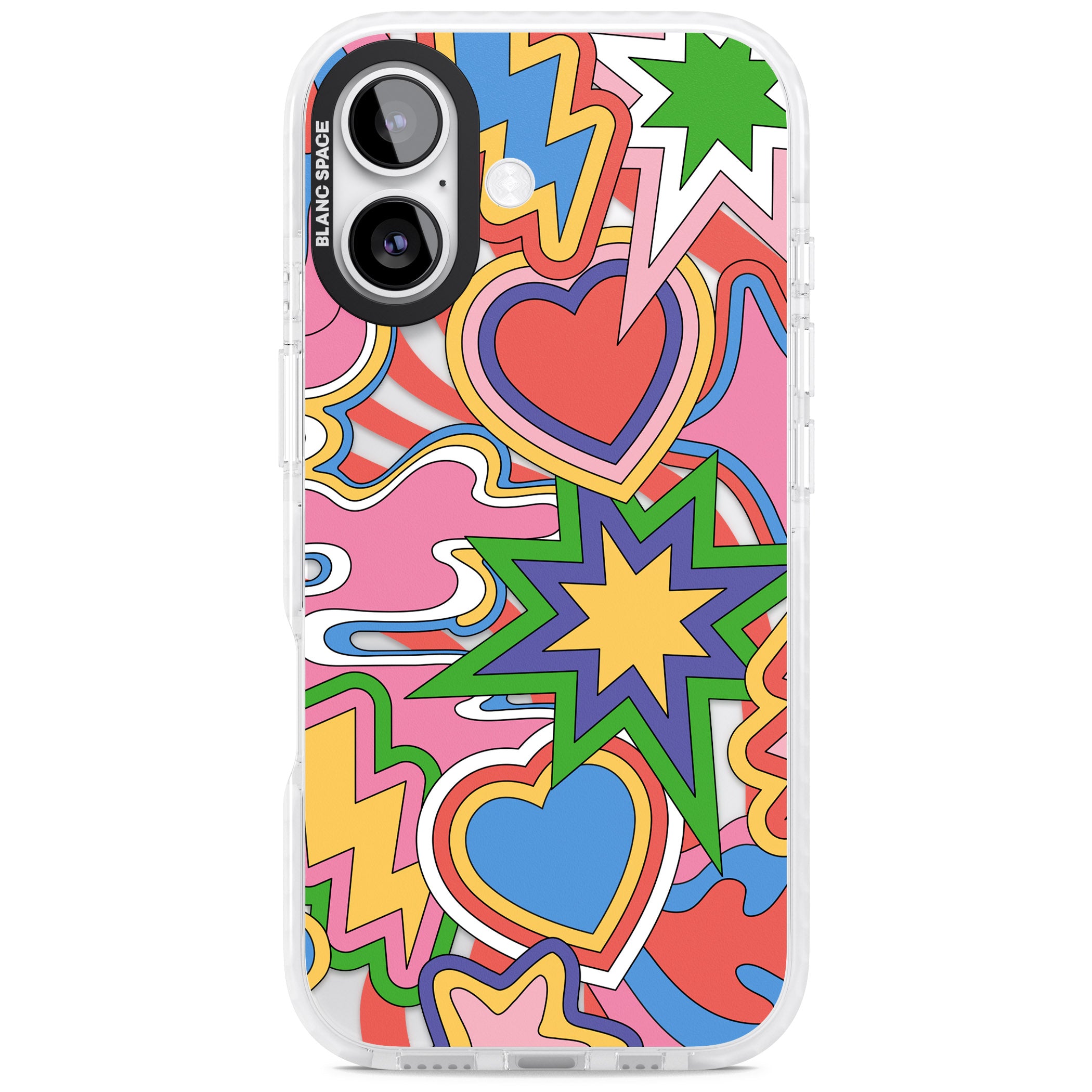 Psychedelic Pop Art Explosion iPhone 17 Impact Clear Phone Case