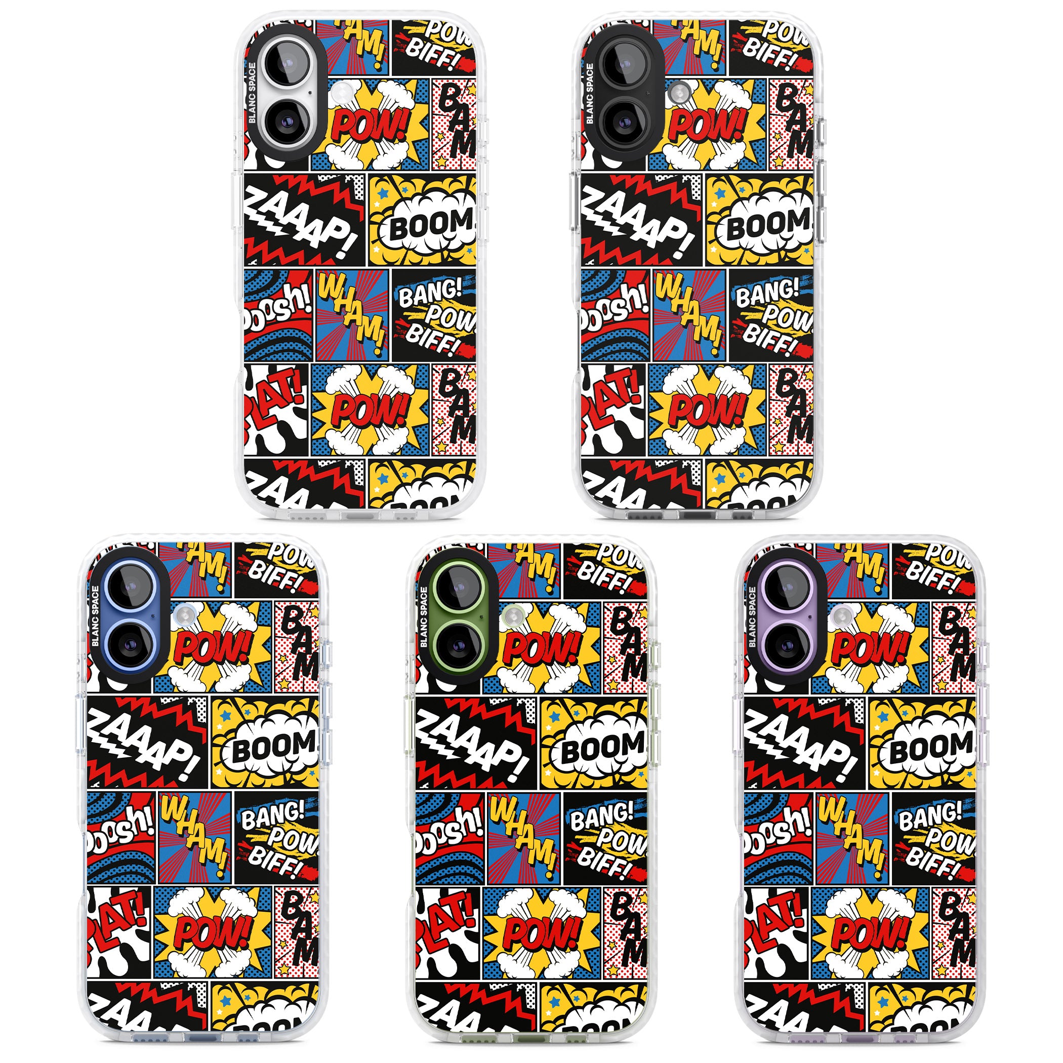 Onomatopoeia iPhone 17 Impact Clear Phone Case APT Impact Protection