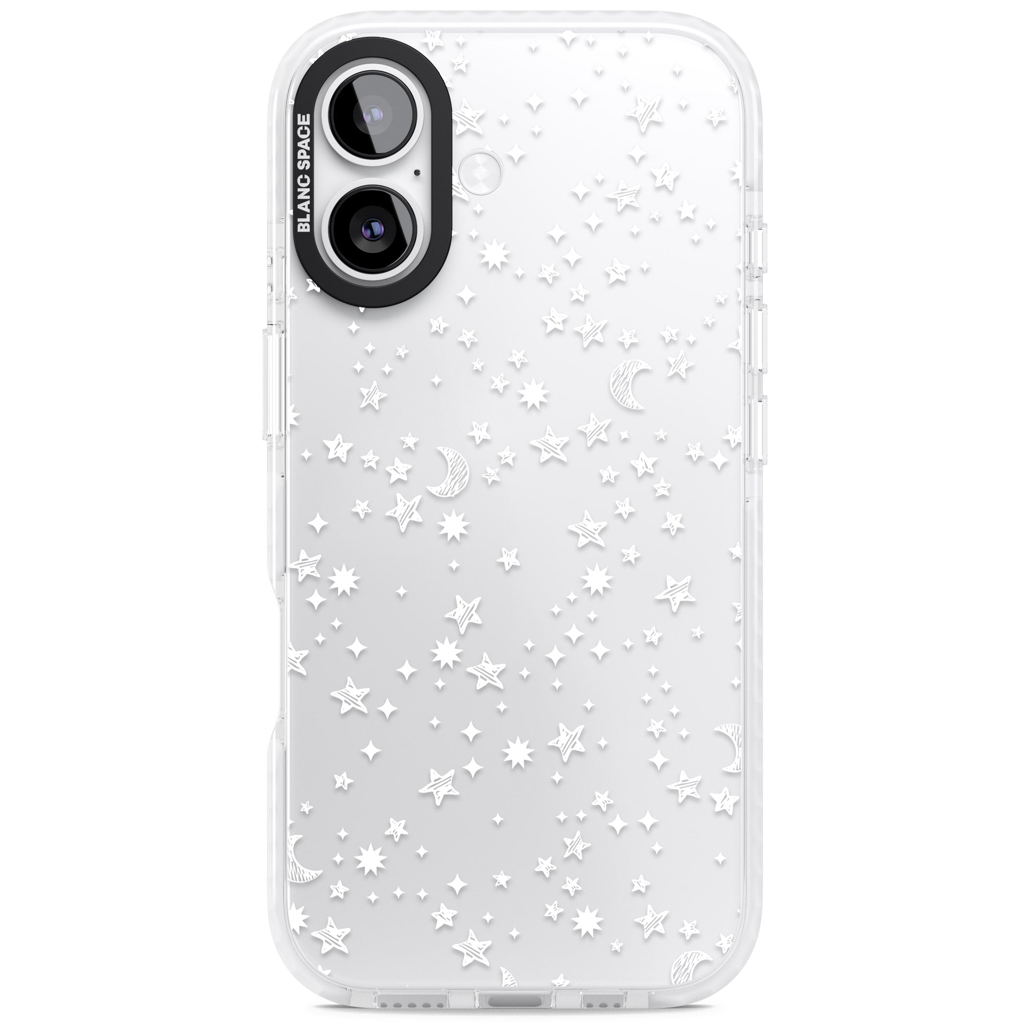 White Cosmic Galaxy Pattern iPhone 17 Impact Clear Phone Case