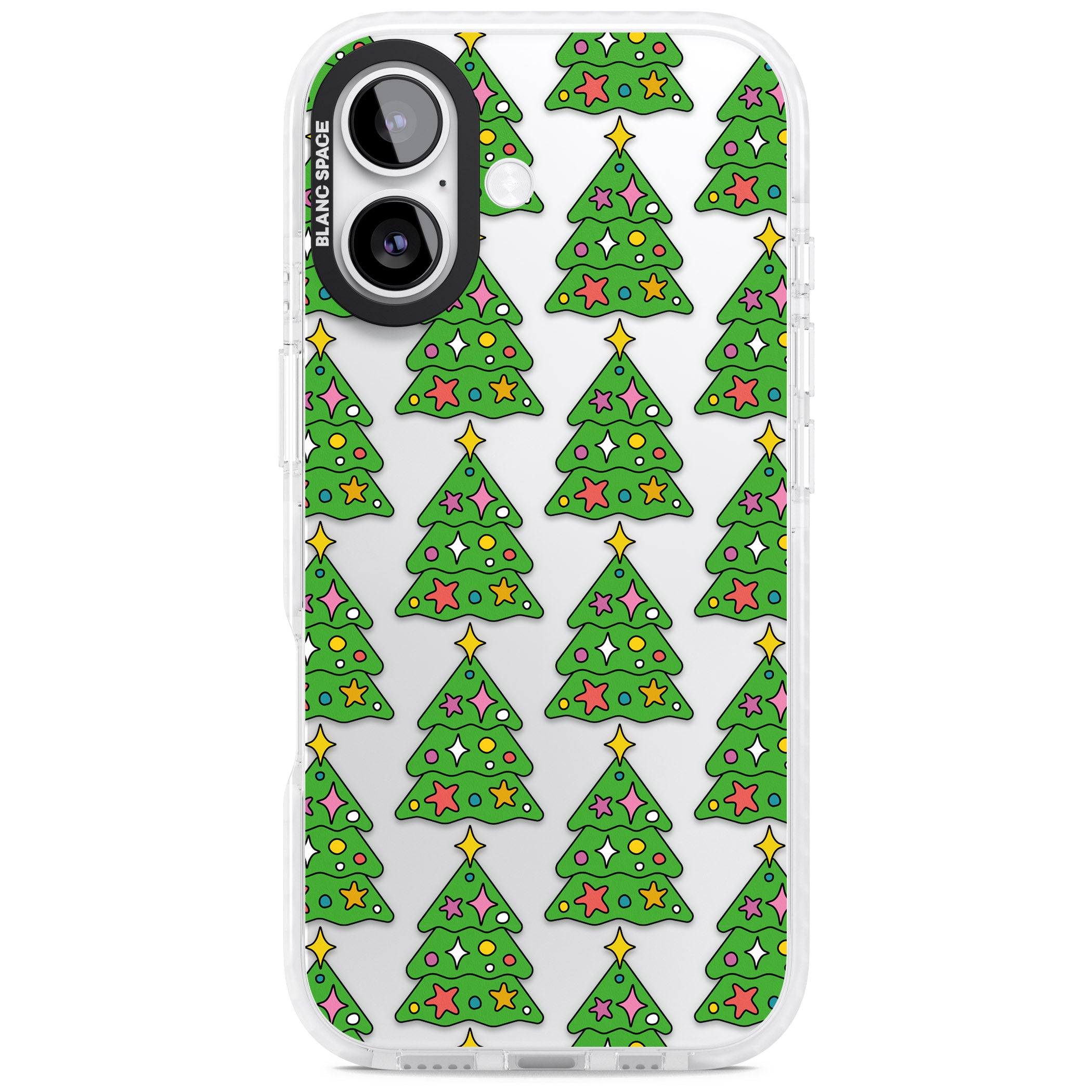 Christmas Tree Pattern (Clear) iPhone 17 Impact Clear Phone Case
