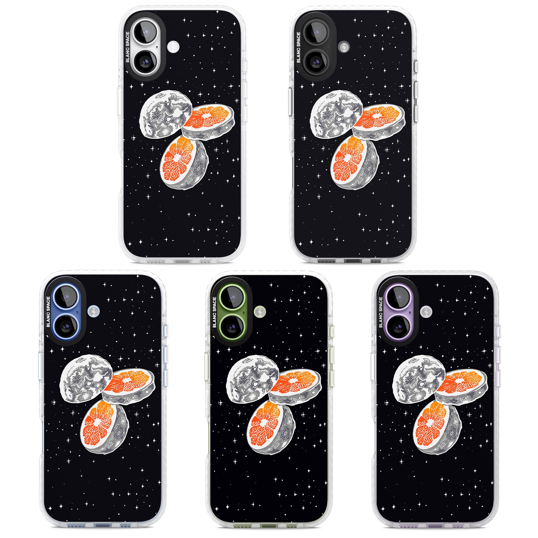 Blood Orange Moon iPhone 17 Impact Clear Phone Case APT Impact Protection