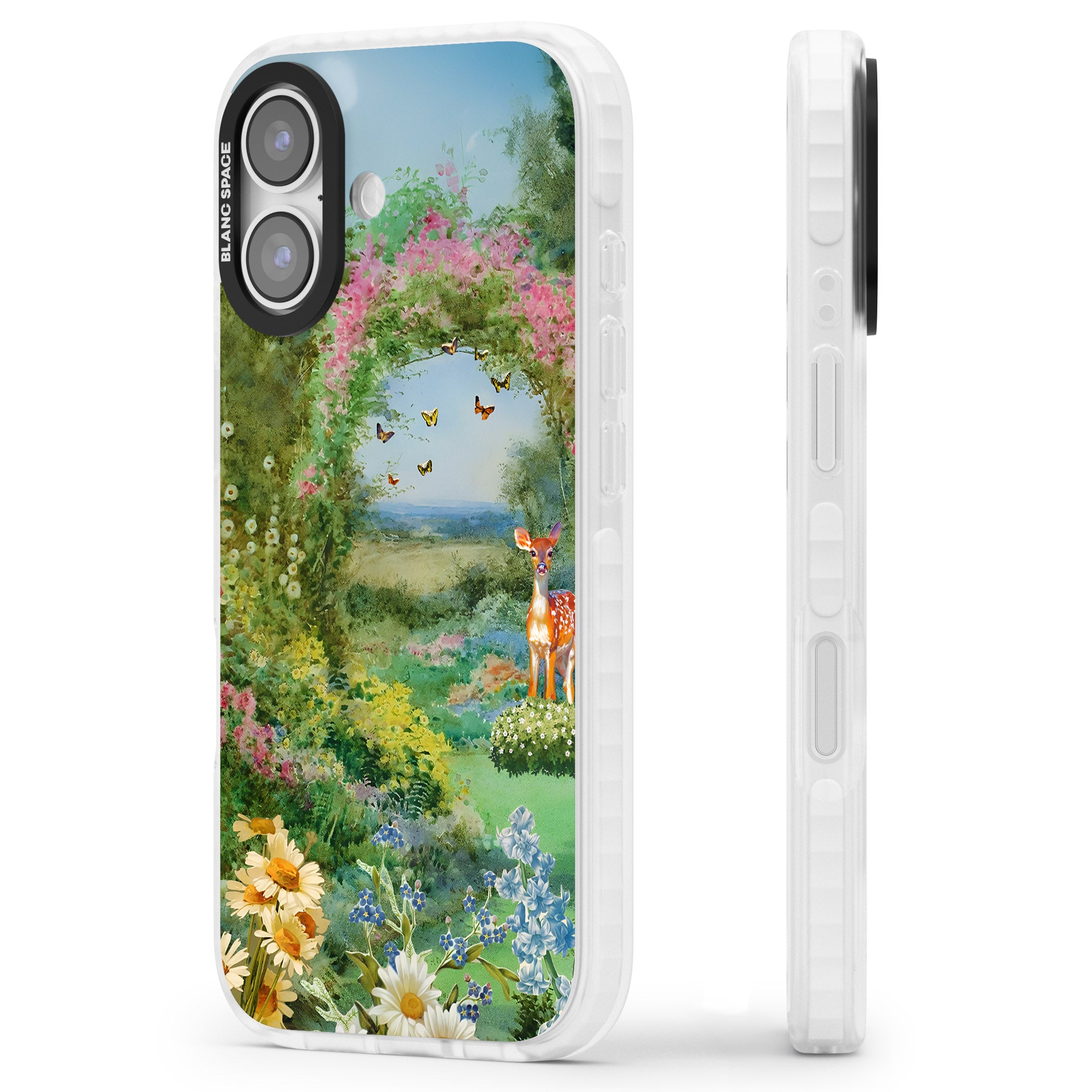 Flourishing Meadow iPhone 17 Impact Clear Phone Case Side Profile
