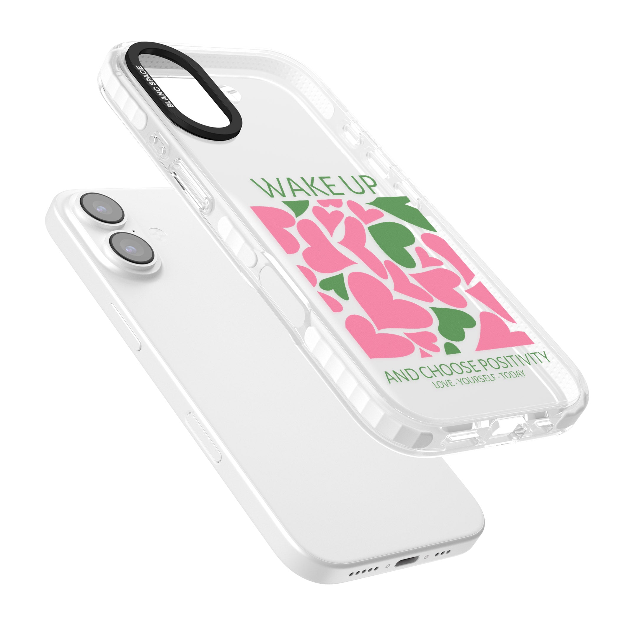 Wake Up And Choose Positivity iPhone 17 Impact Clear Phone Case Colours