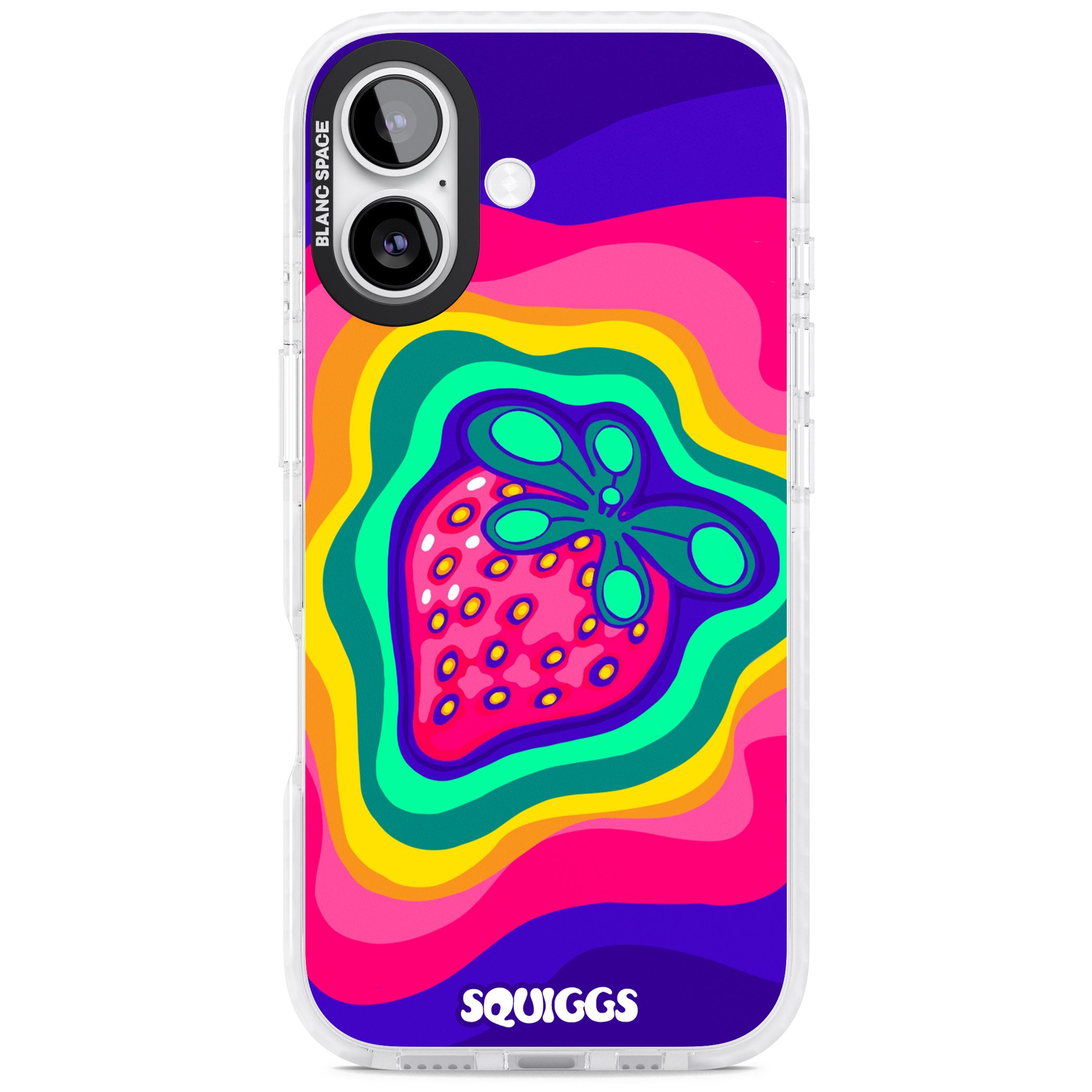 Strawberry Rainbow iPhone 17 Impact Clear Phone Case