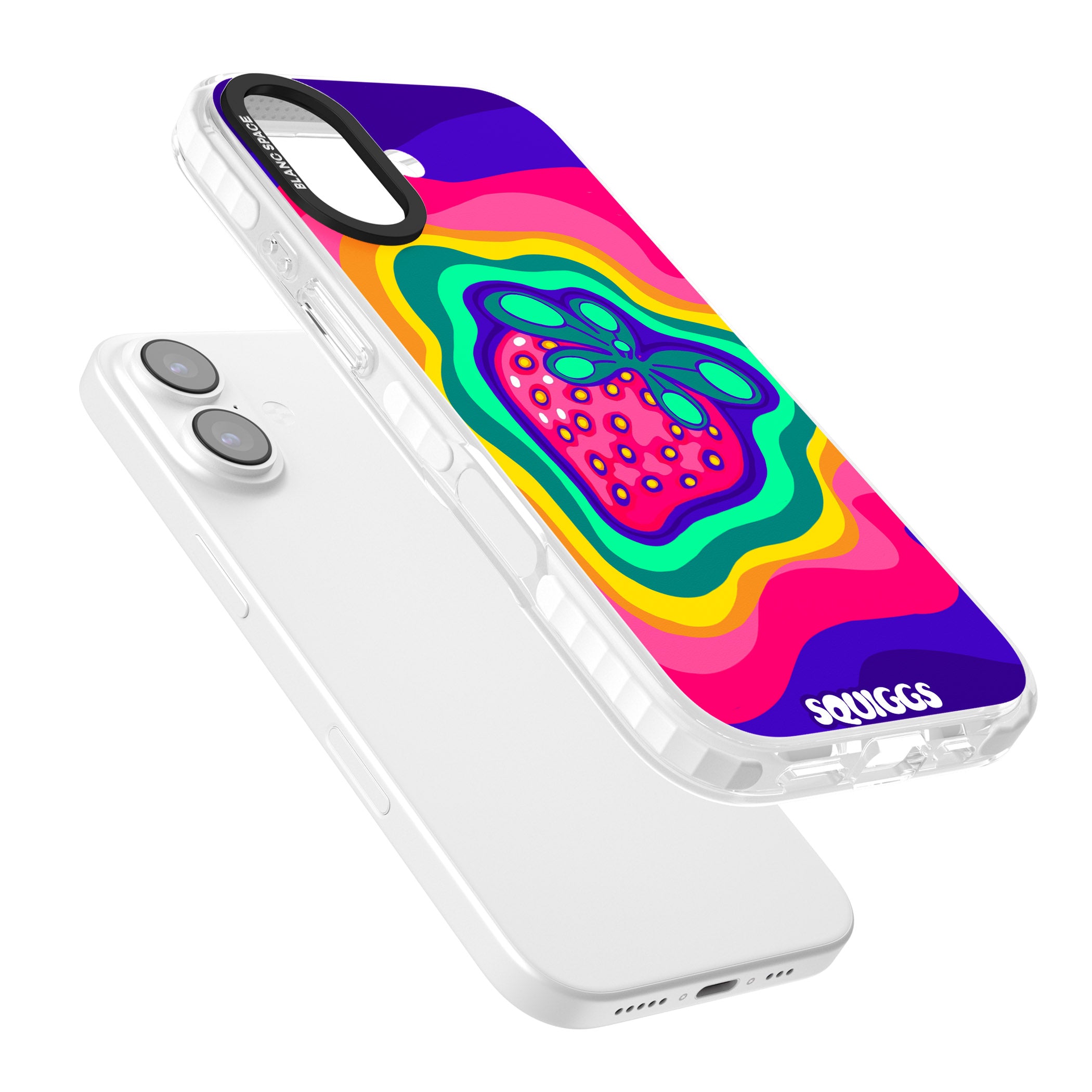 Strawberry Rainbow iPhone 17 Impact Clear Phone Case Colours