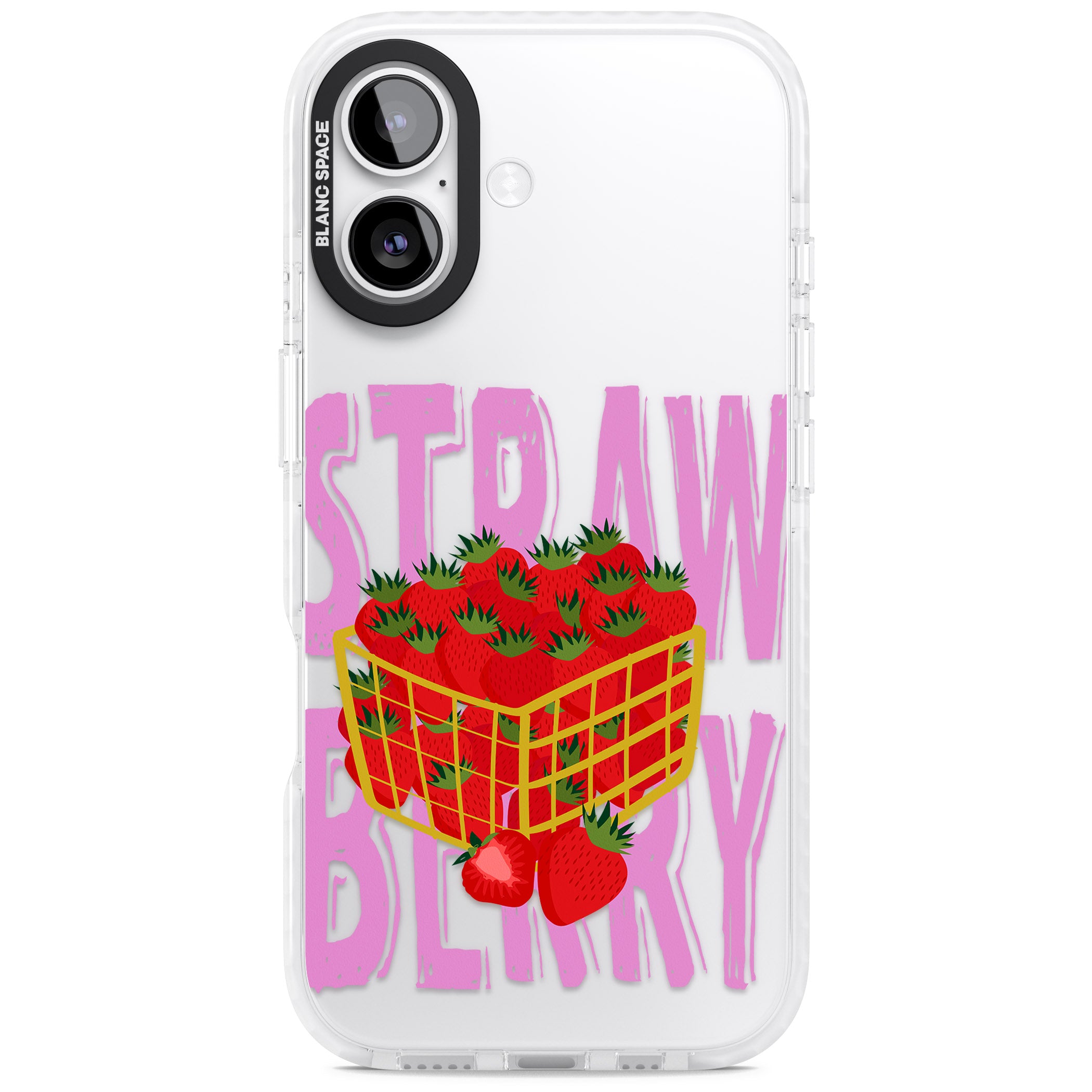 Strawberry Basket iPhone 17 Impact Clear Phone Case