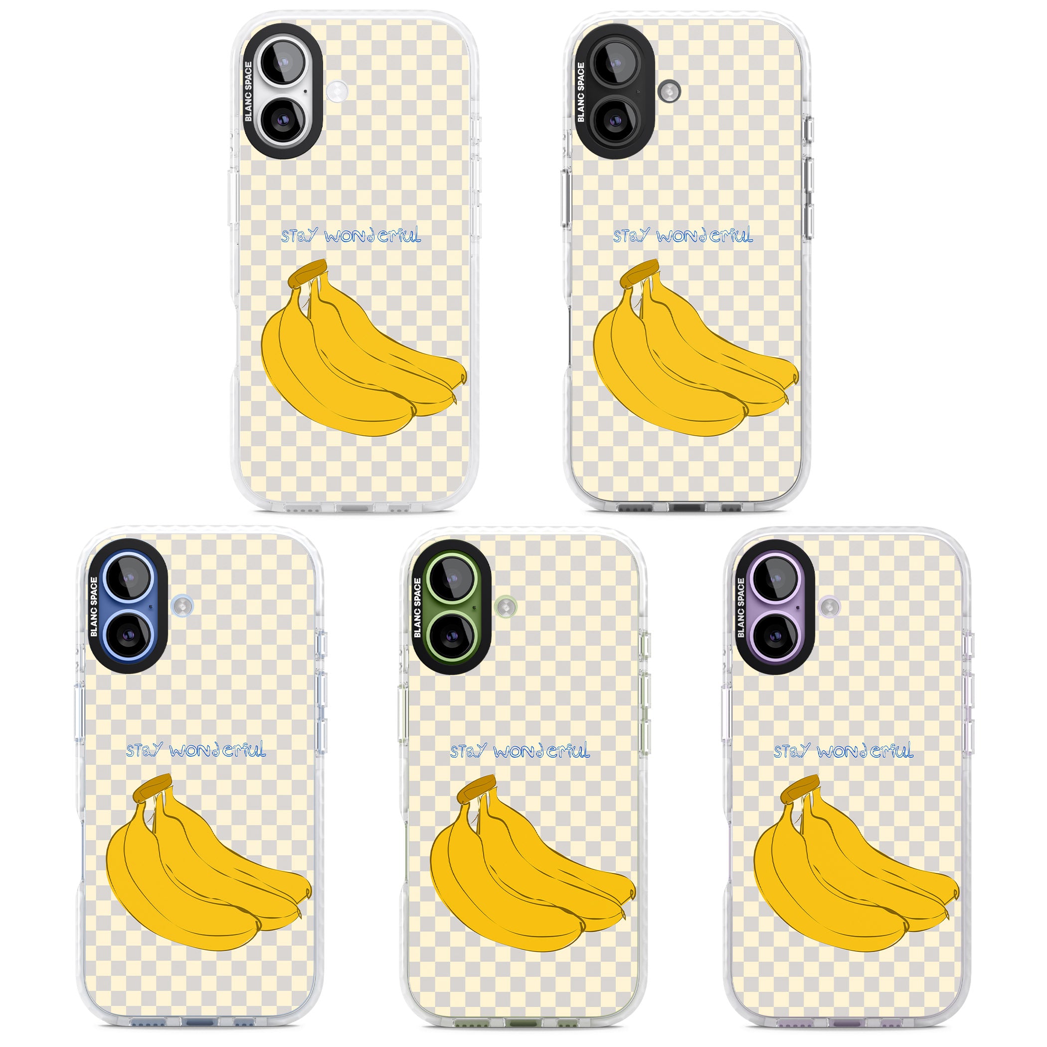 Stay Wonderful Banana iPhone 17 Impact Clear Phone Case APT Impact Protection