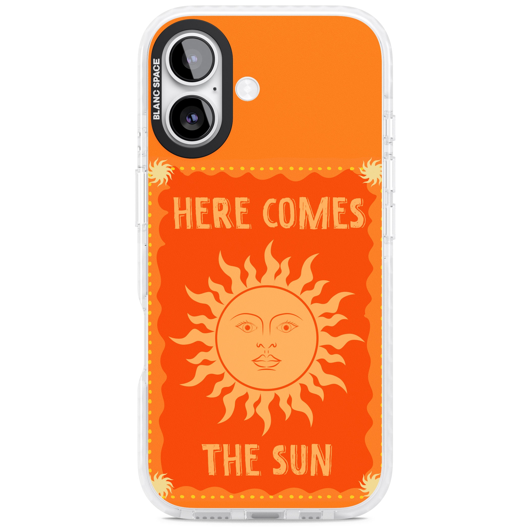 Retro Here Comes The Sun iPhone 17 Impact Clear Phone Case