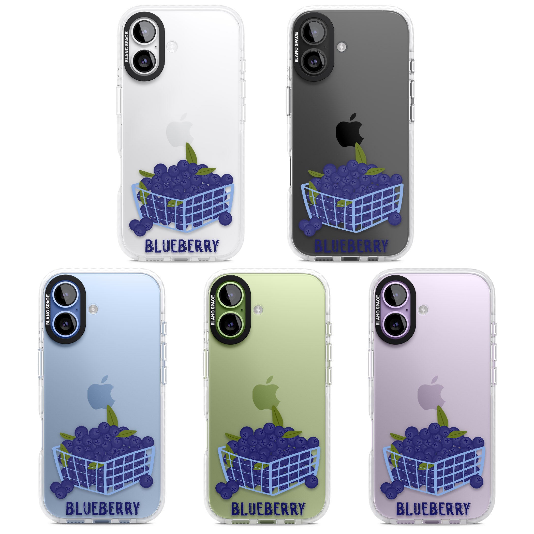 Blueberry Basket iPhone 17 Impact Clear Phone Case APT Impact Protection