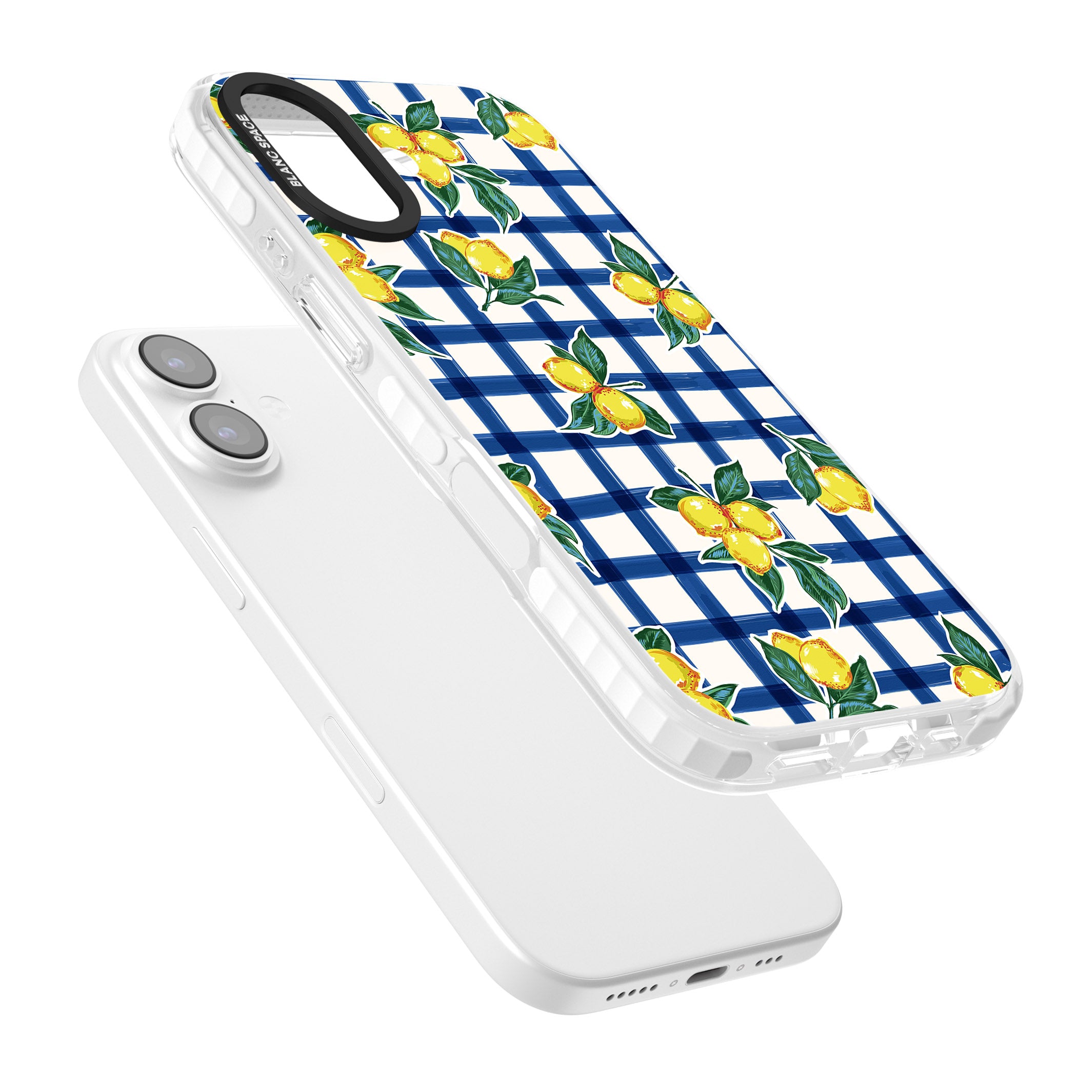 Lemon Gingham iPhone 17 Impact Clear Phone Case Colours