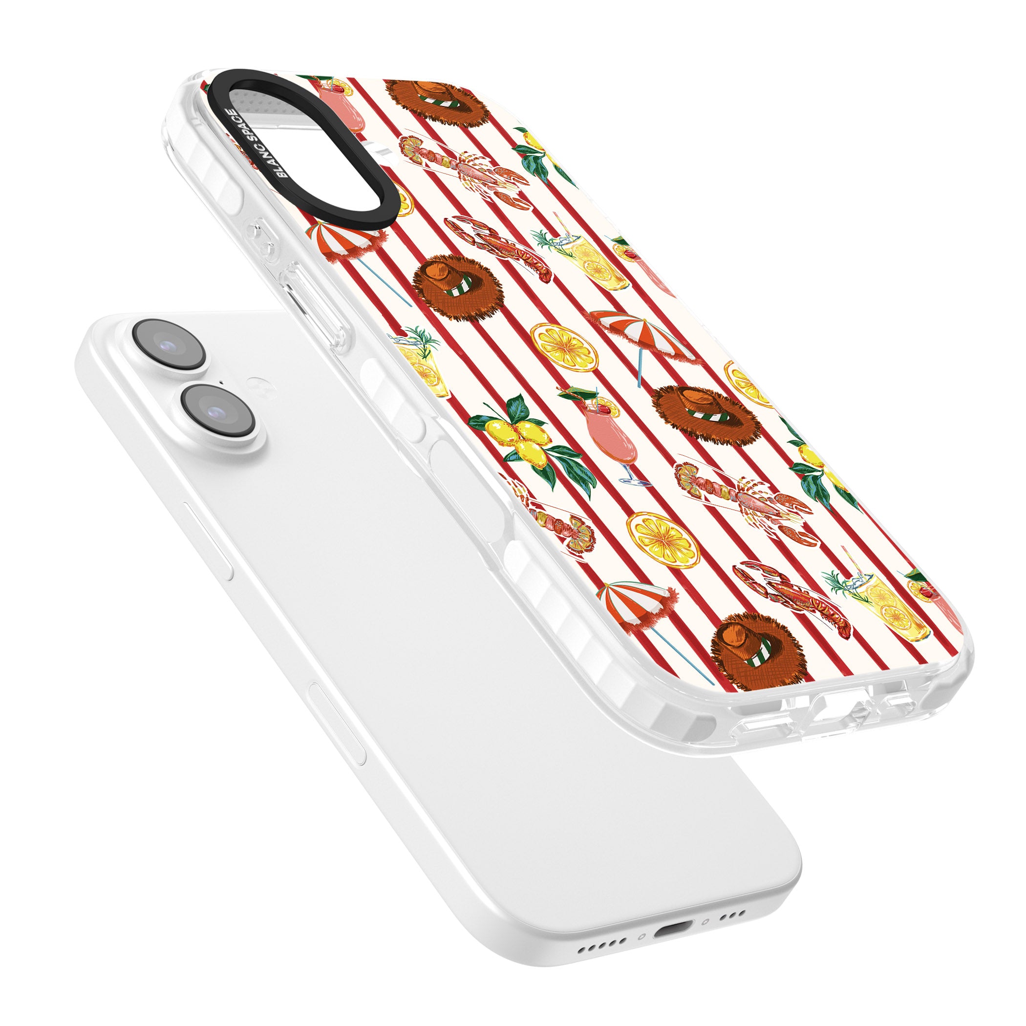 Italian Beach Pattern iPhone 17 Impact Clear Phone Case Colours