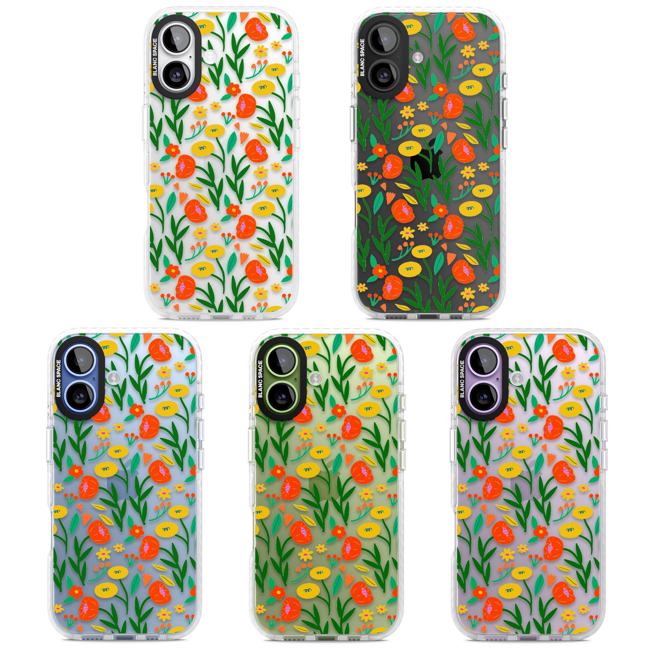 Summer Flower Fiesta iPhone 17 Impact Clear Phone Case APT Impact Protection