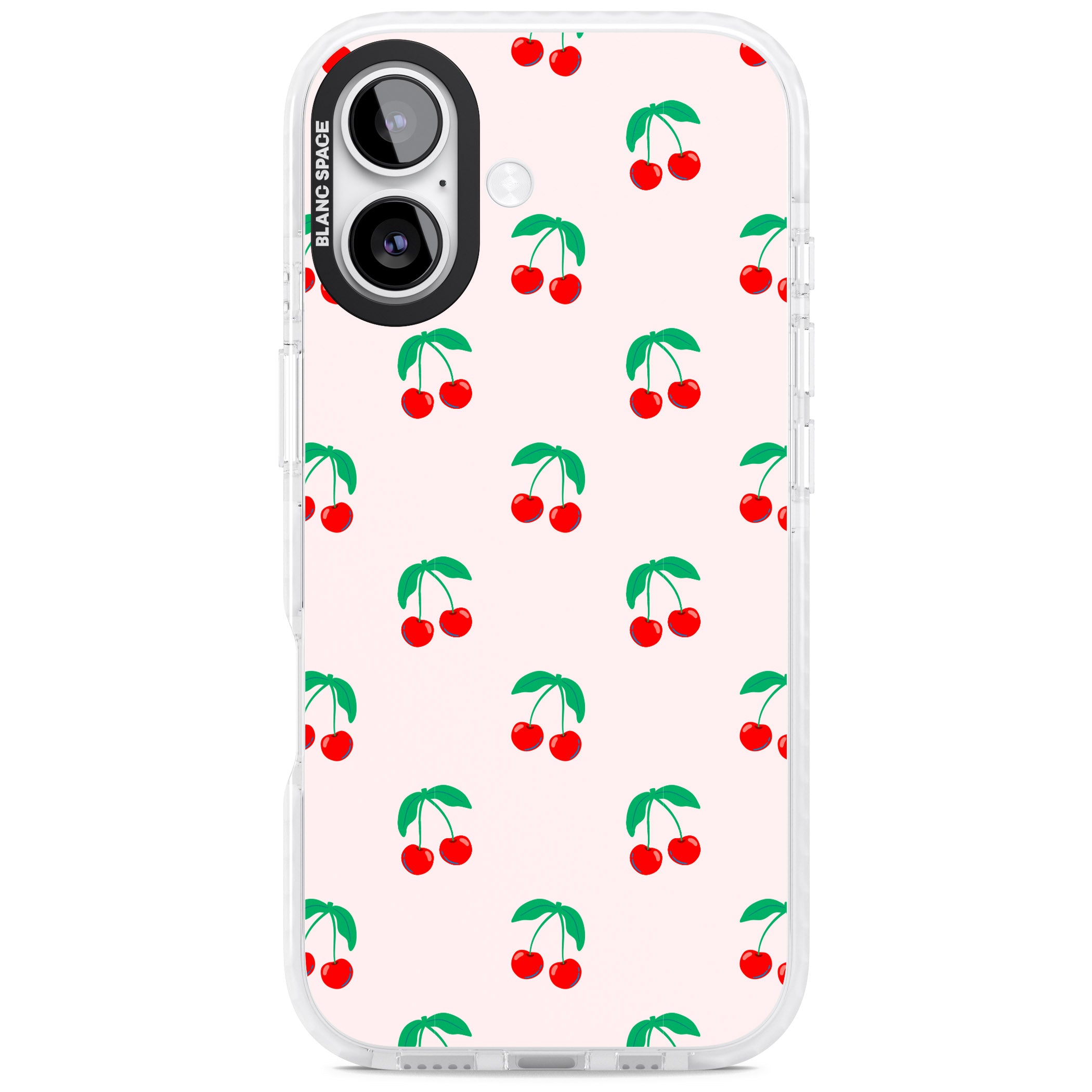 Cute Cherry Pattern iPhone 17 Impact Clear Phone Case