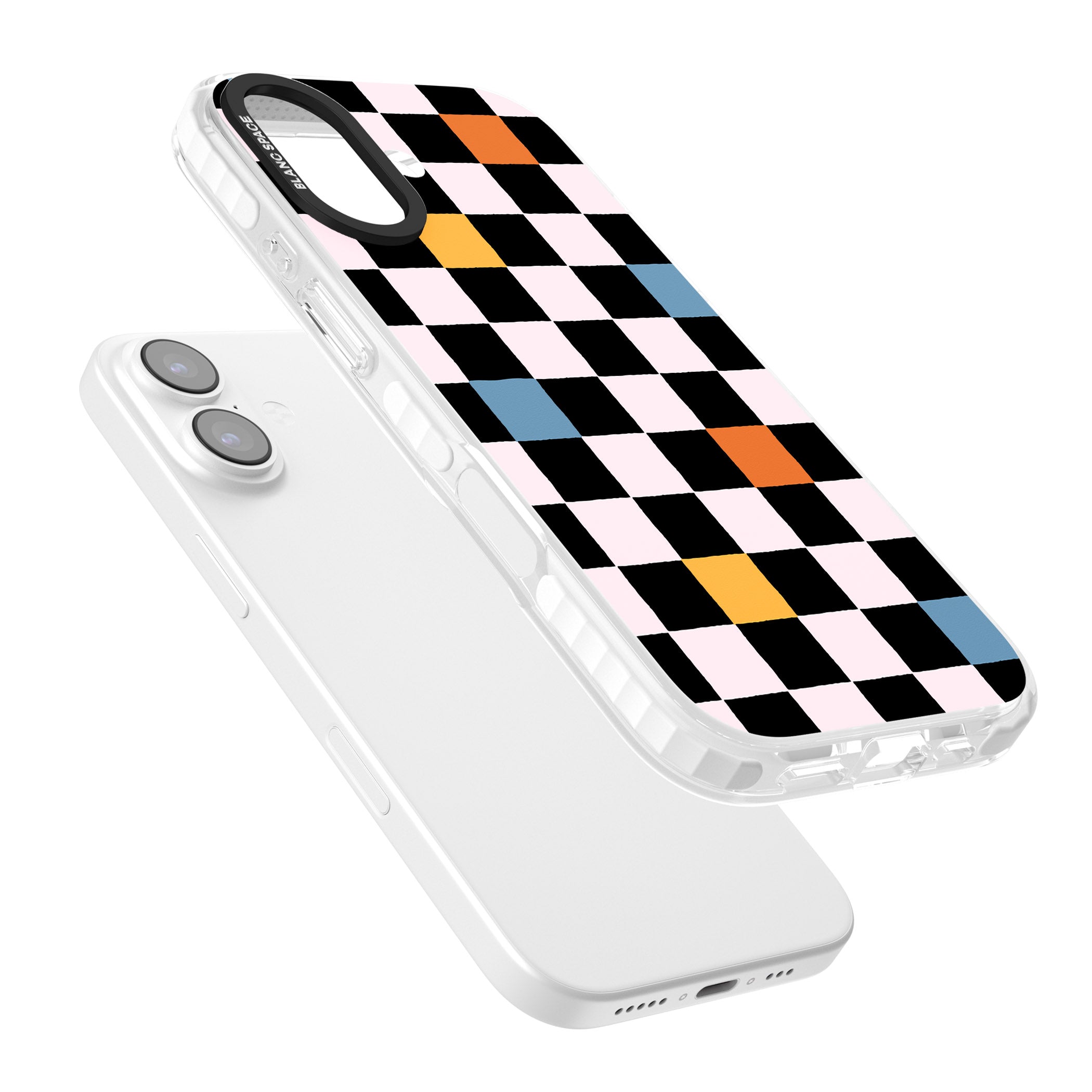 Vibrant Retro Checkered iPhone 17 Impact Clear Phone Case Colours