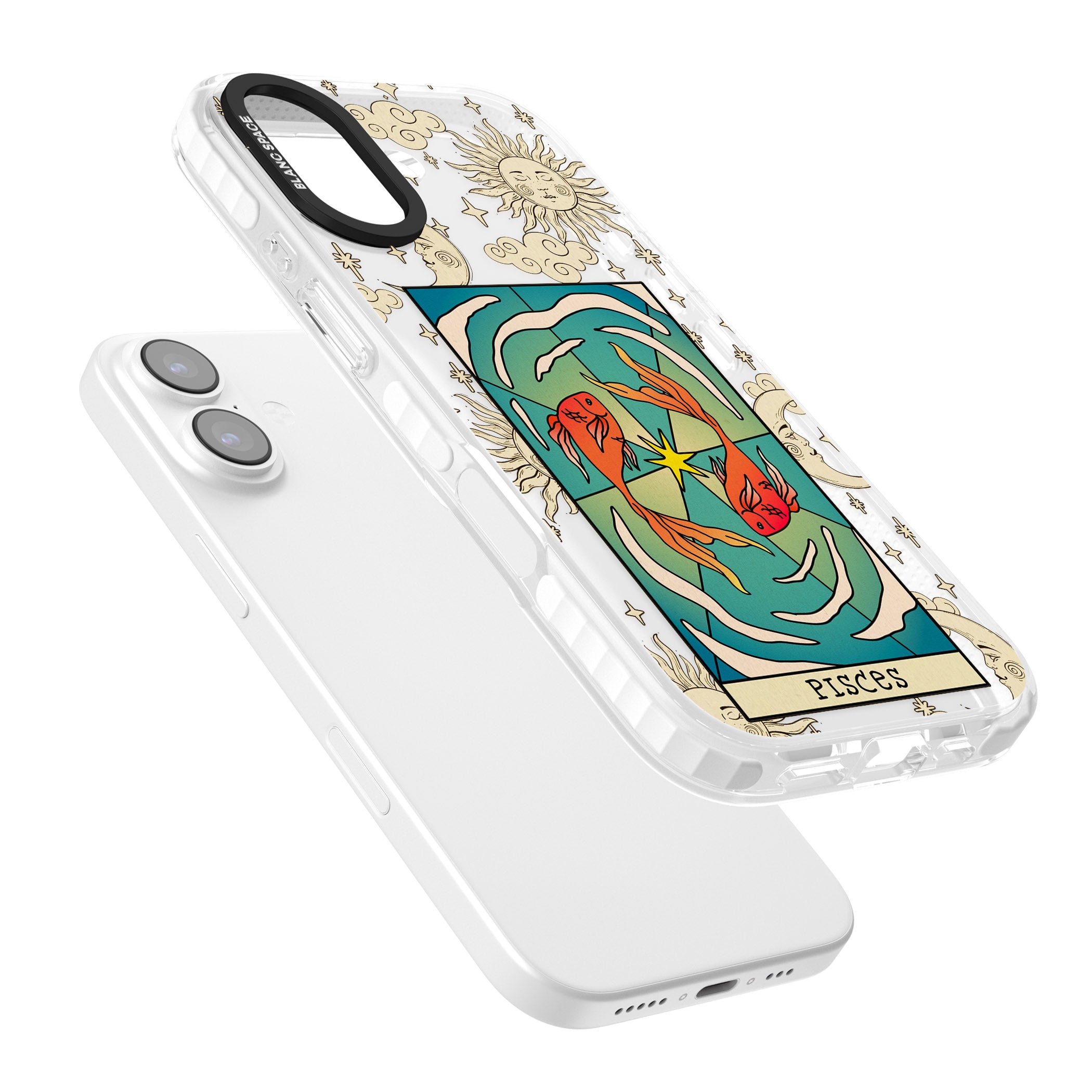 Celestial Zodiac Pisces iPhone 17 Impact Clear Phone Case Colours
