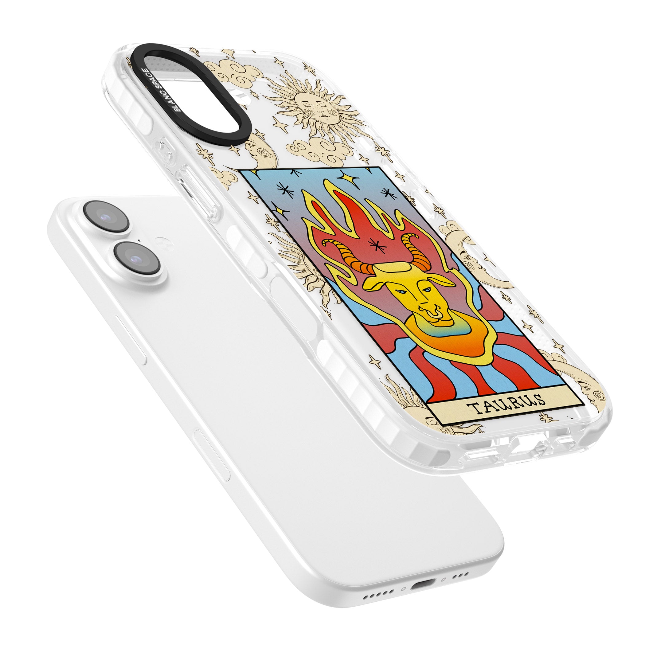 Celestial Zodiac Taurus iPhone 17 Impact Clear Phone Case Colours