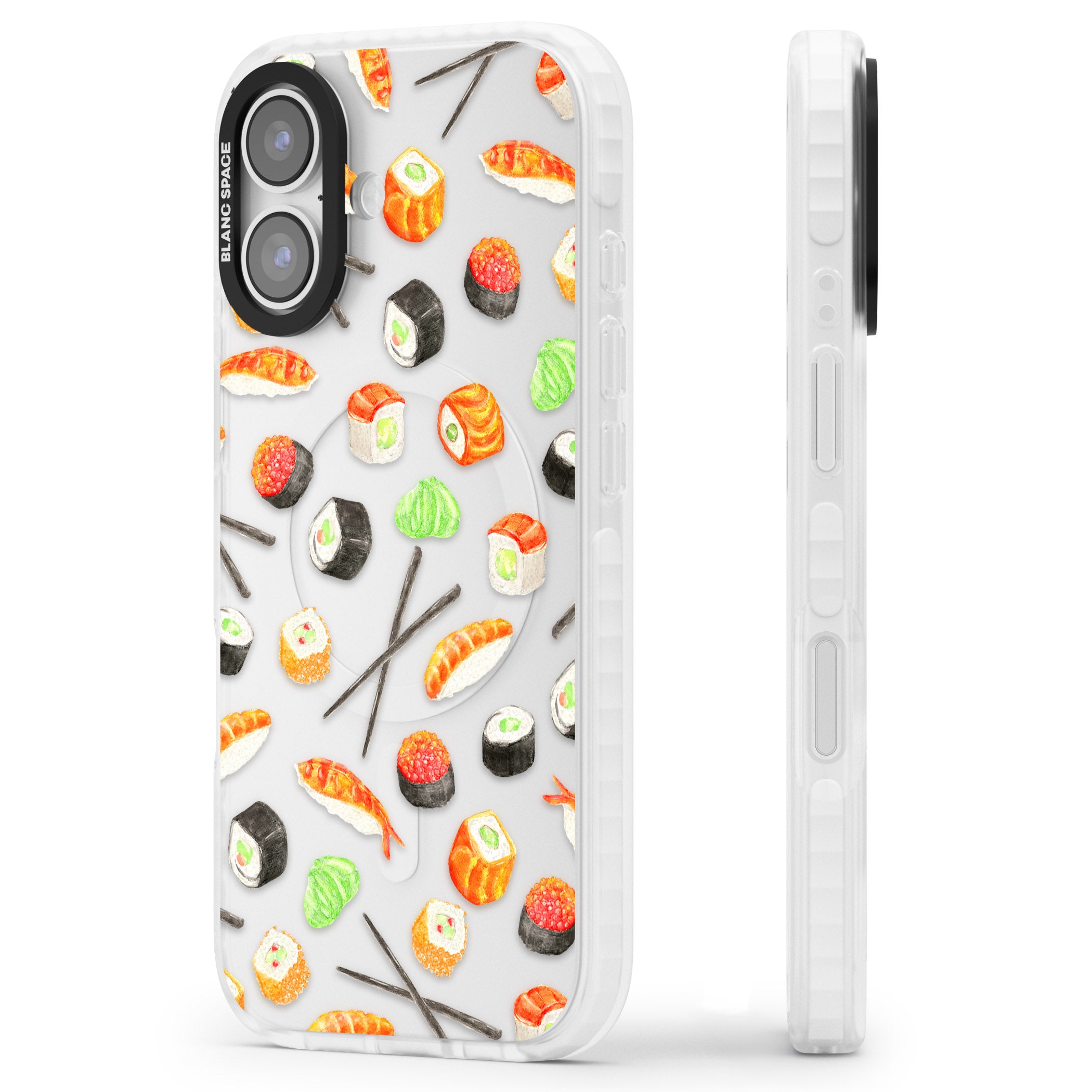 Sushi iPhone 17 Impact Clear Phone Case Side Profile