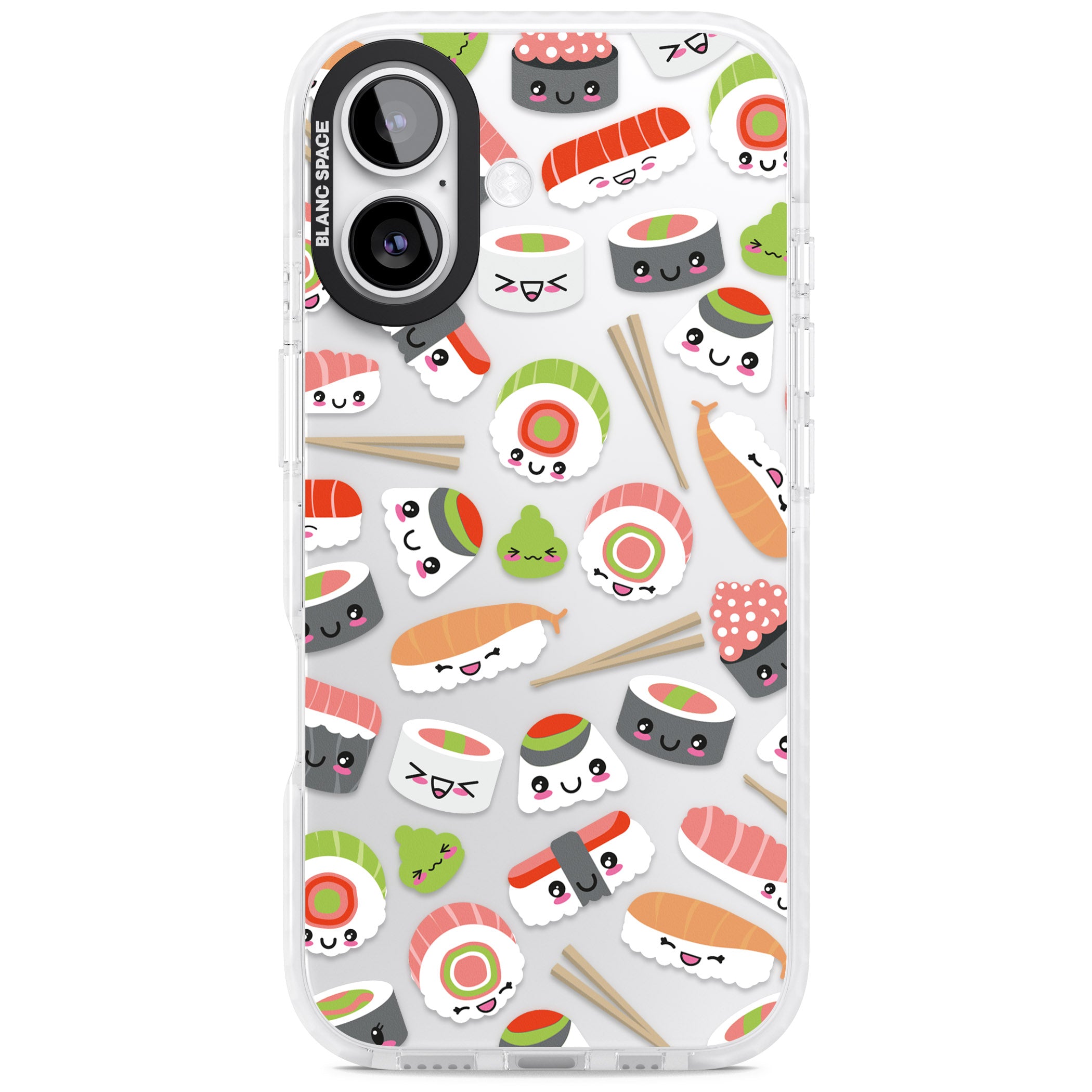 Kawaii Sushi Party iPhone 17 Impact Clear Phone Case
