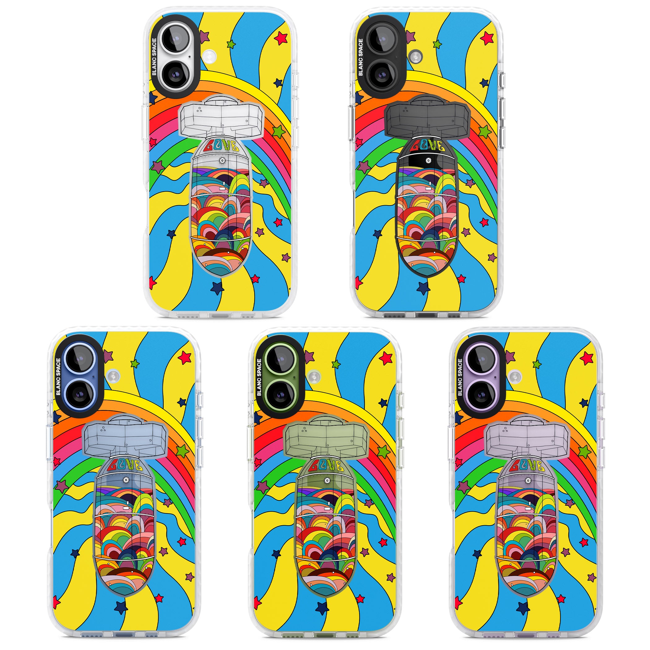 Love Bomb iPhone 17 Impact Clear Phone Case APT Impact Protection