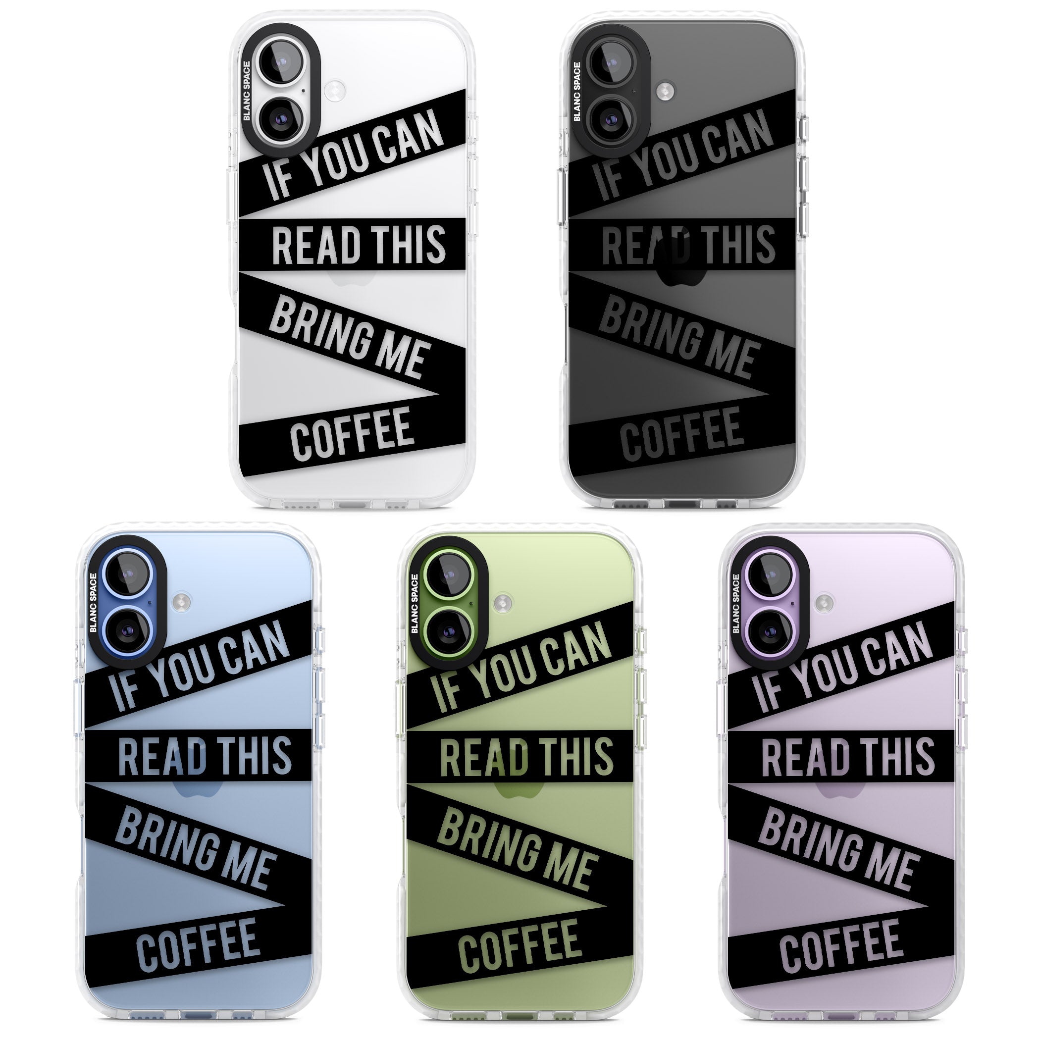 Bring Me Coffee iPhone 17 Impact Clear Phone Case APT Impact Protection