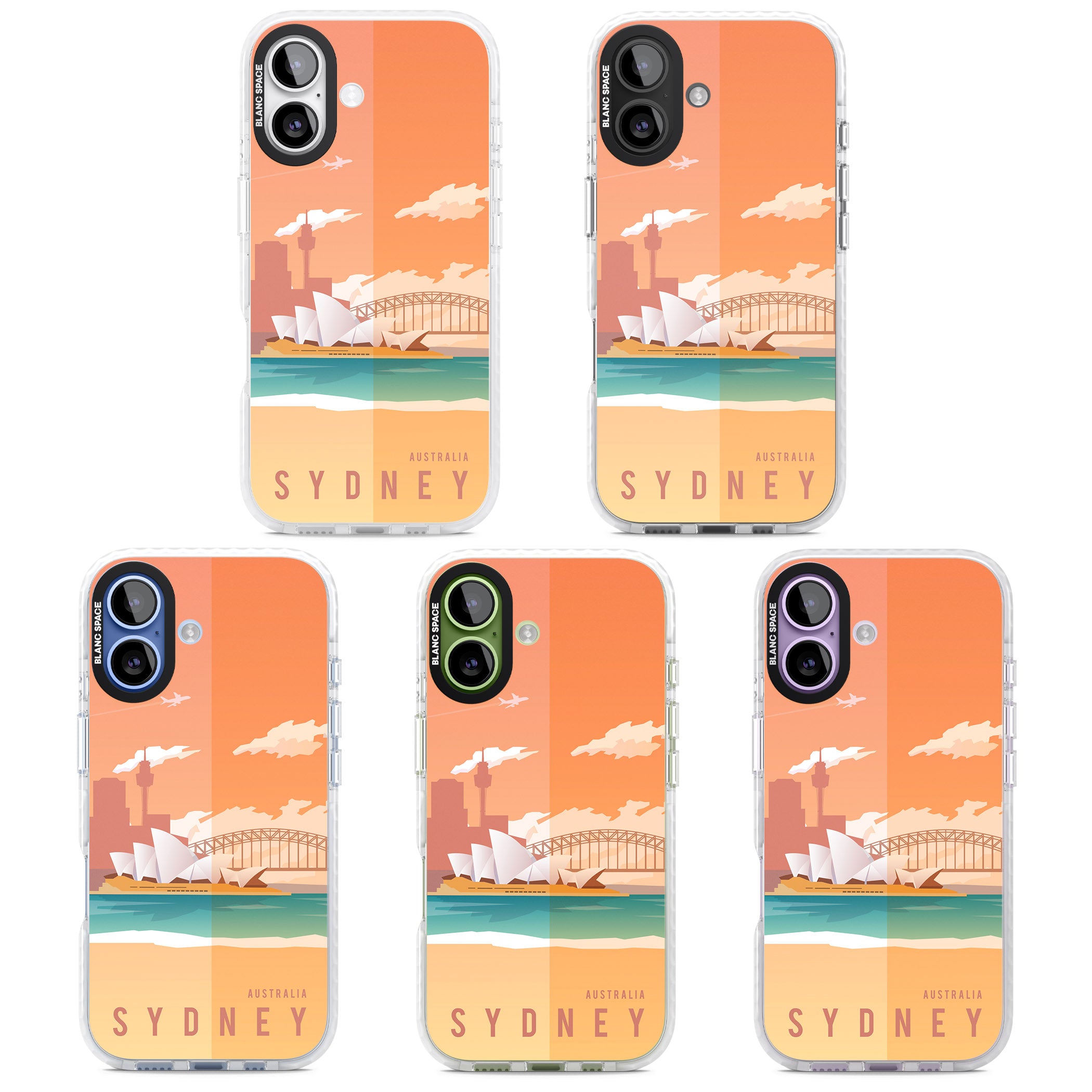 Vintage Travel Poster Sydney iPhone 17 Impact Clear Phone Case APT Impact Protection