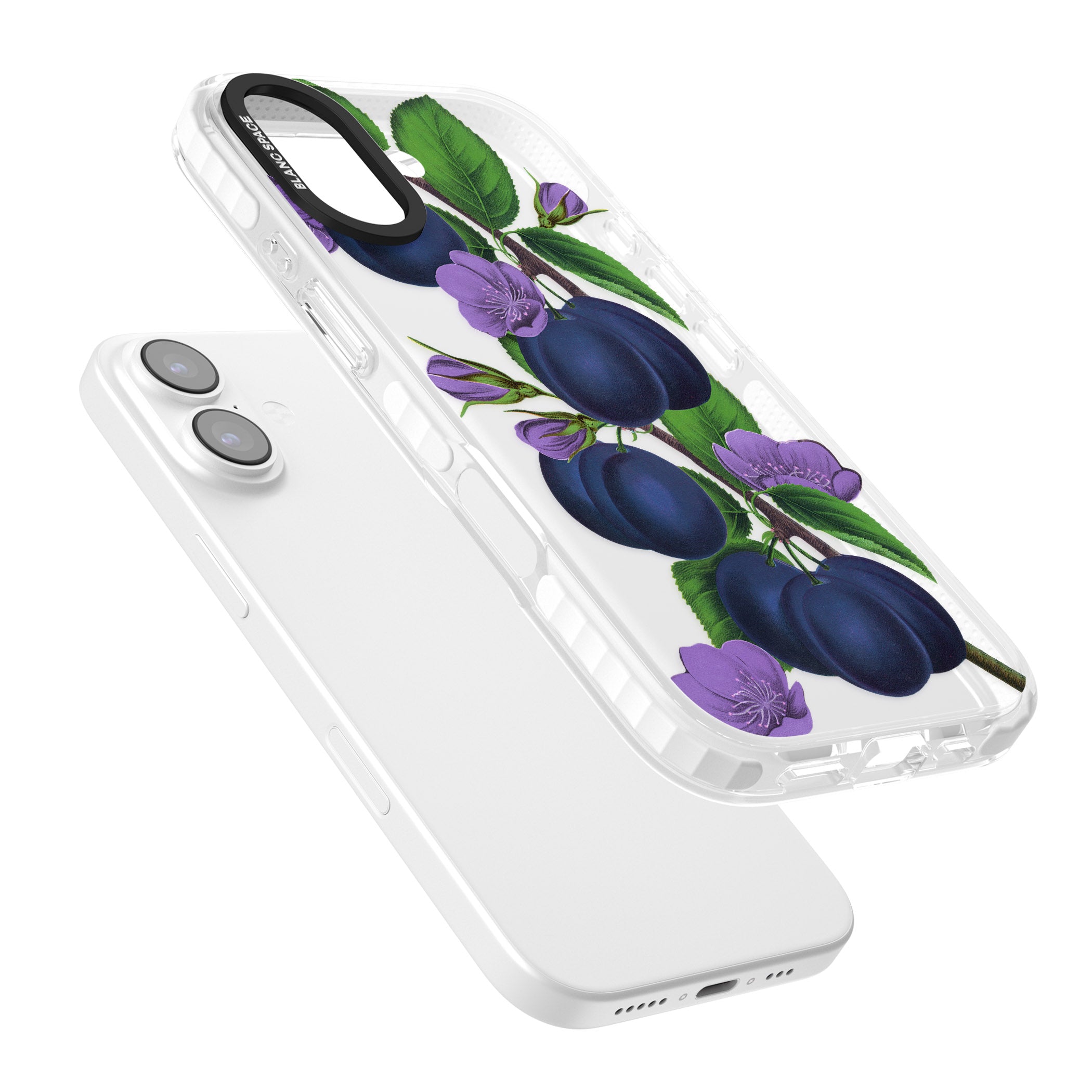 Vintage Painted Plums iPhone 17 Impact Clear Phone Case Colours