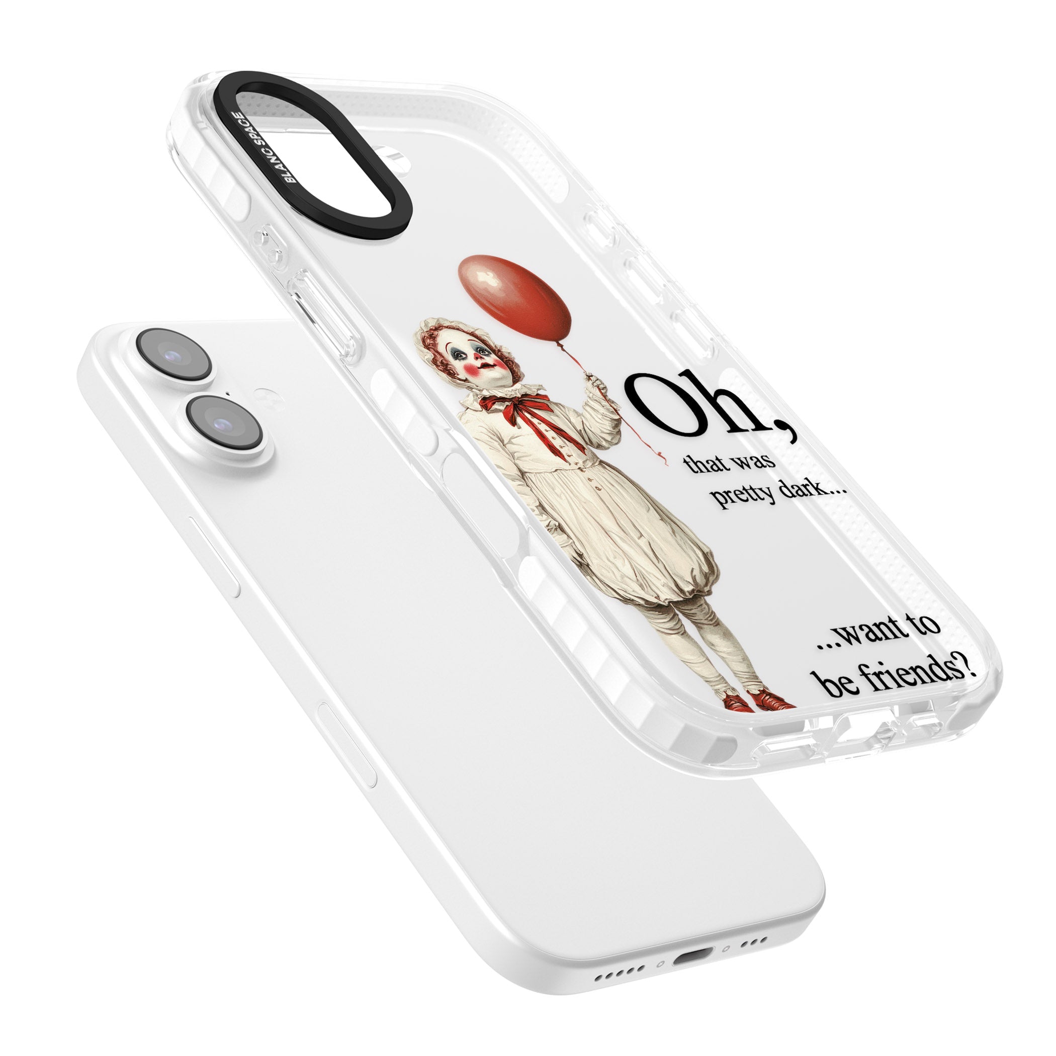 Want To Be Friends? iPhone 17 Impact Clear Phone Case Colours