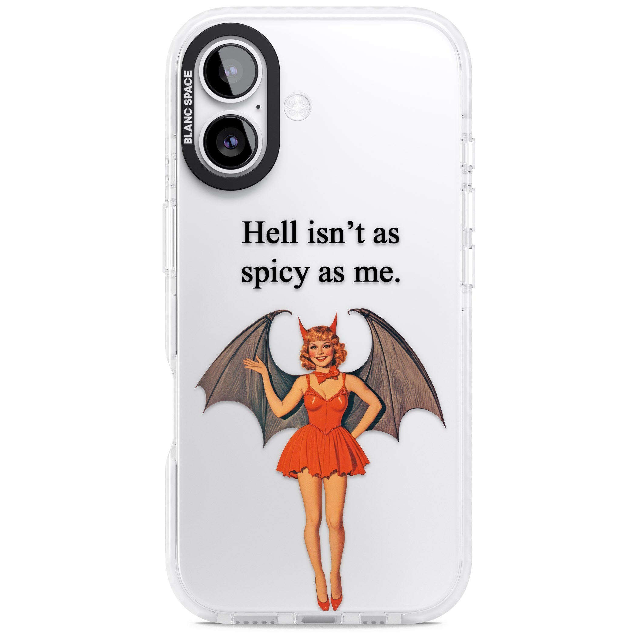 Hell Isnt As Spicy As Me iPhone 17 Impact Clear Phone Case