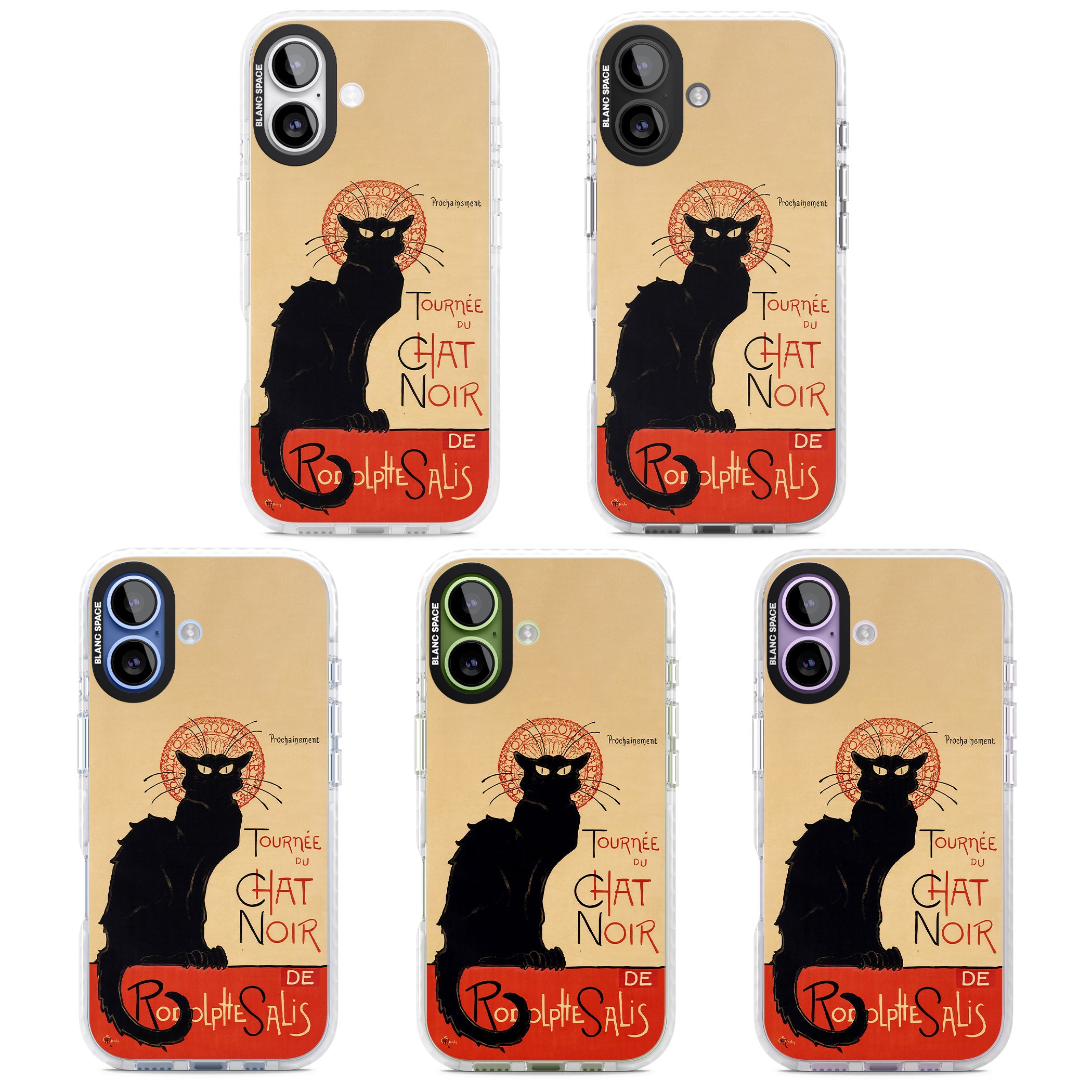 Tournee Du Chat Noir Poster iPhone 17 Impact Clear Phone Case APT Impact Protection