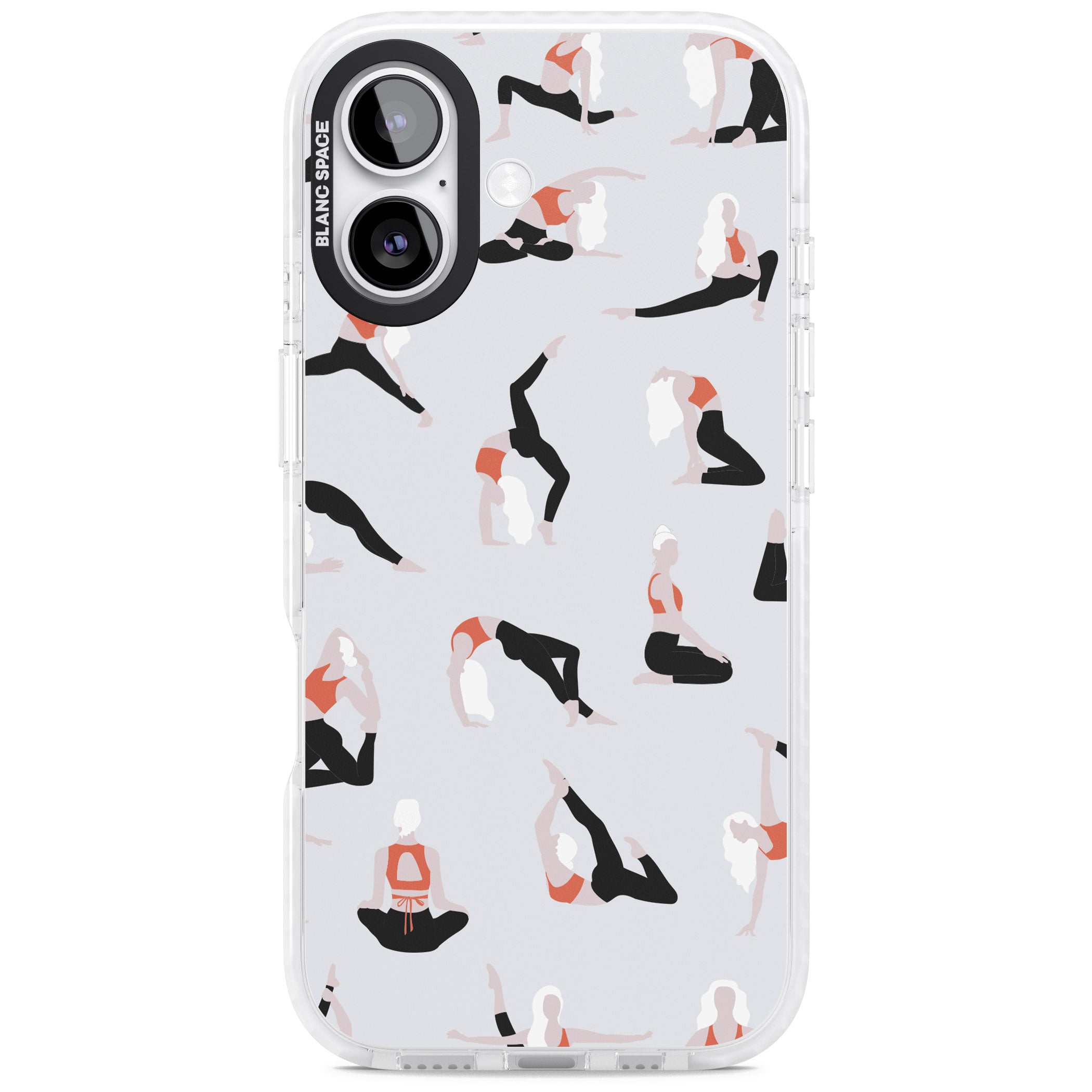 Yoga Poses Standard iPhone 17 Impact Clear Phone Case