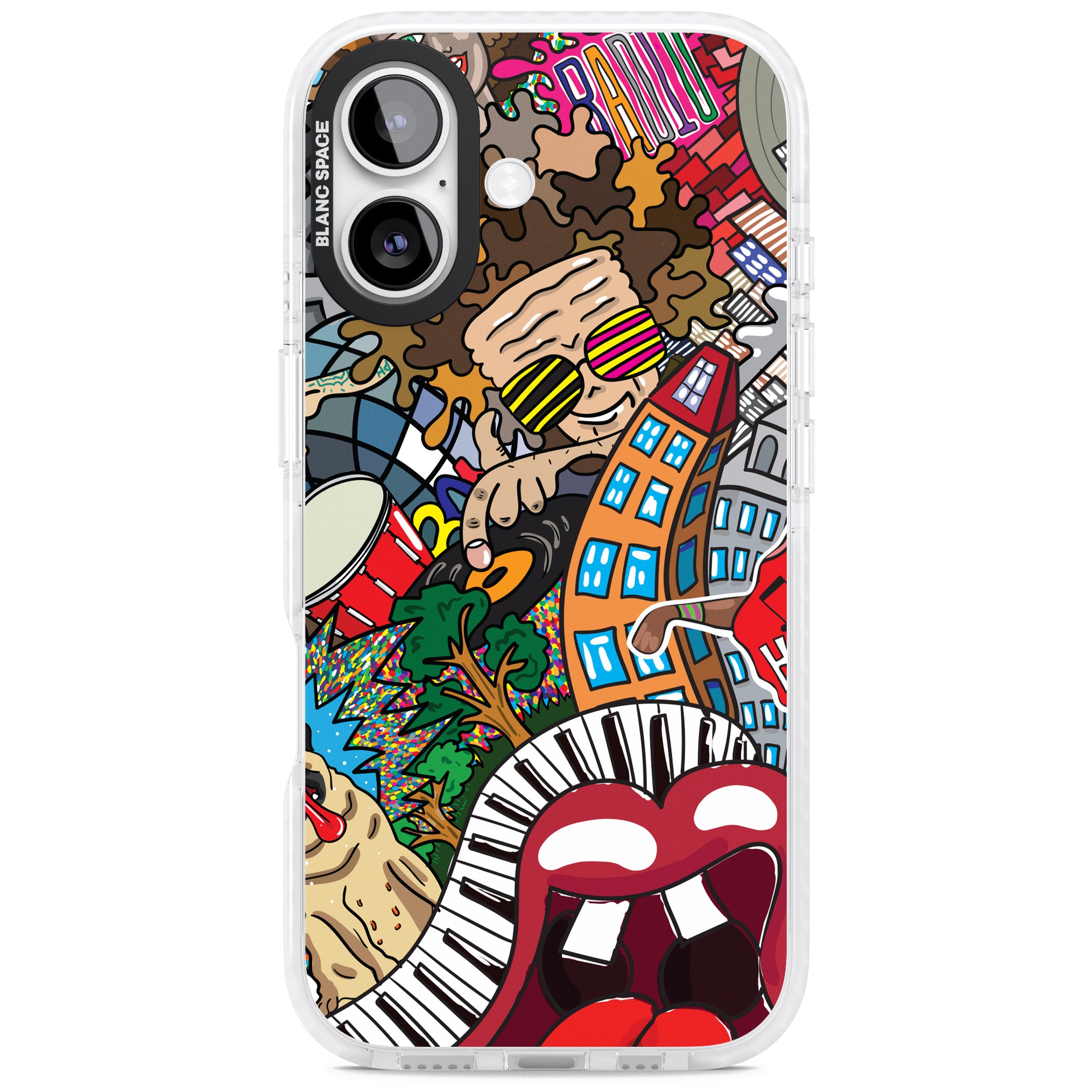Funky Music City iPhone 17 Impact Clear Phone Case