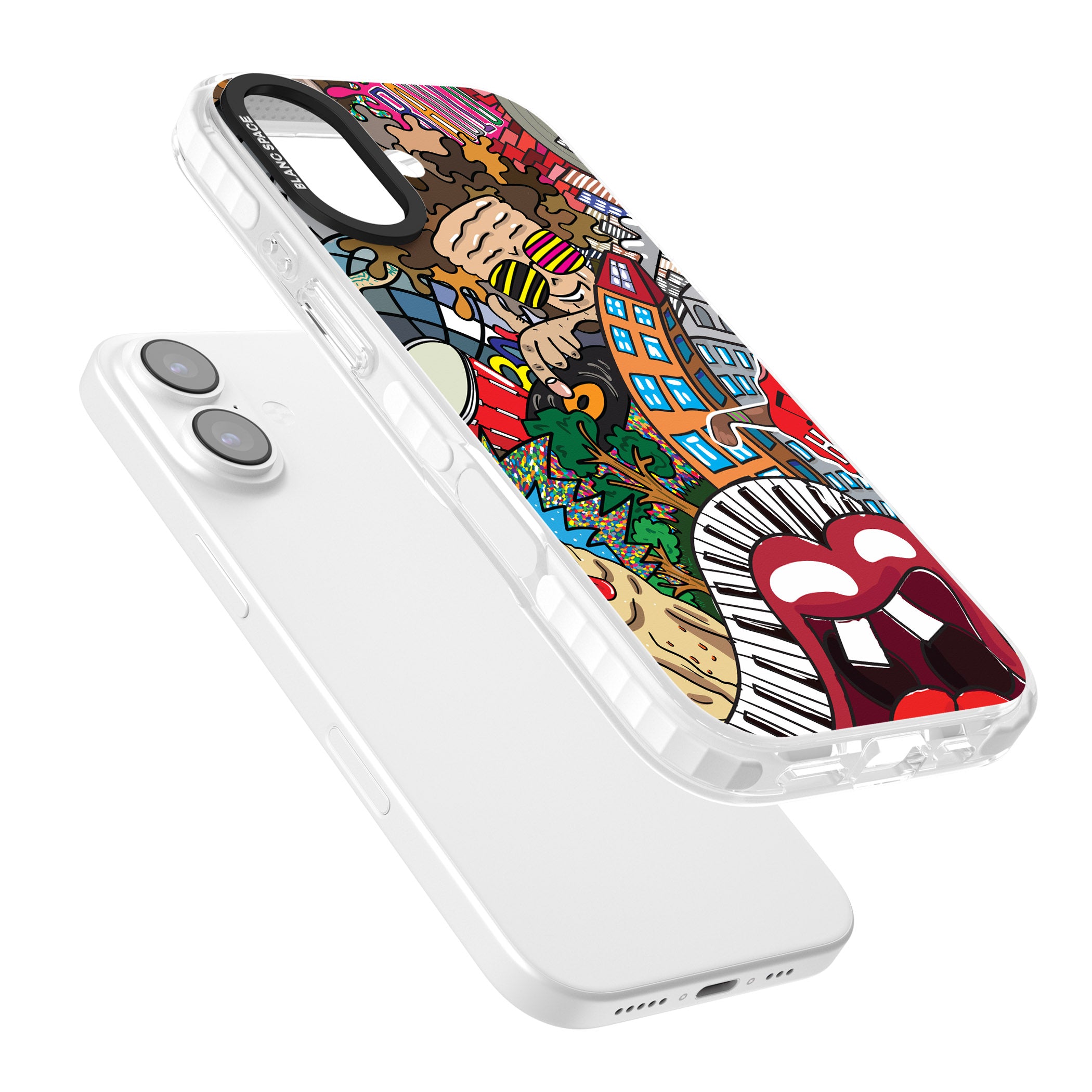 Funky Music City iPhone 17 Impact Clear Phone Case Colours